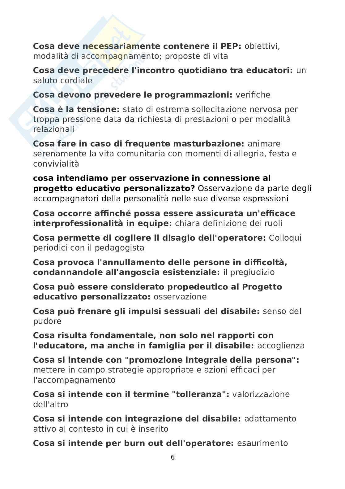 Didattica speciale II  Pag. 6