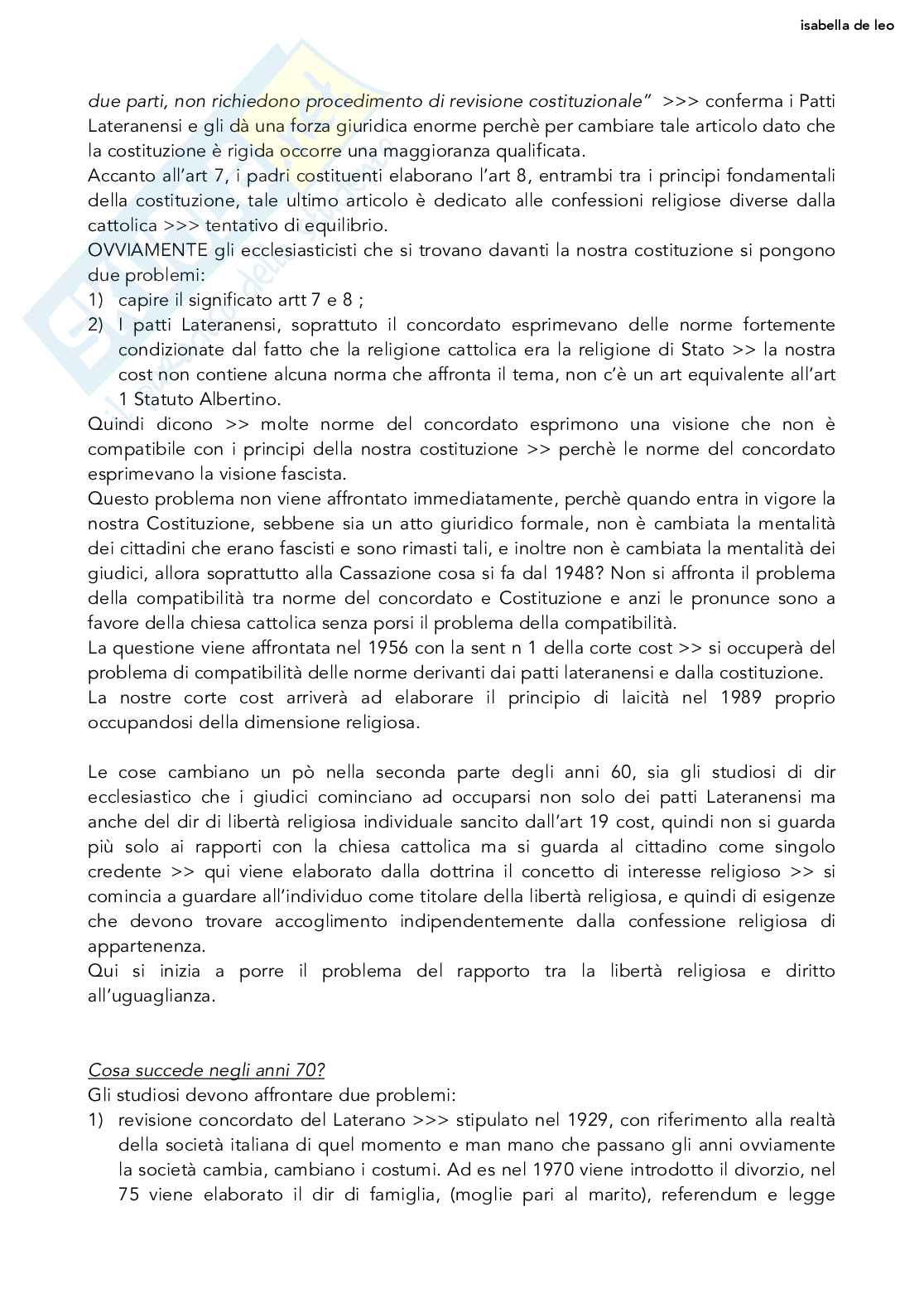 Appunti lezioni Diritto ecclesiastico  Pag. 26