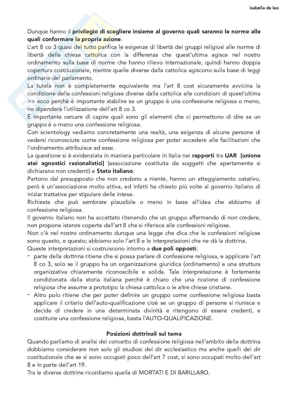 Appunti lezioni Diritto ecclesiastico  Pag. 31