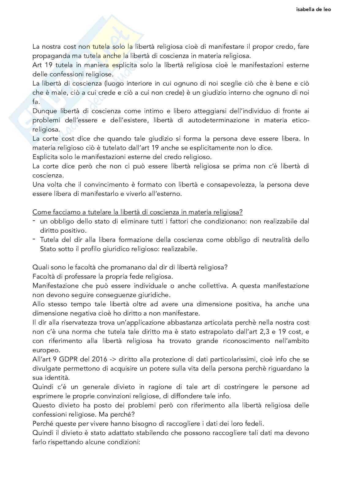 Appunti lezioni Diritto ecclesiastico  Pag. 36