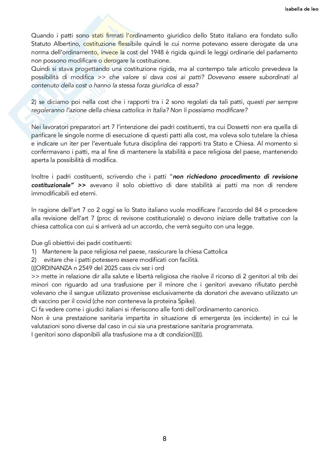 Appunti lezioni Diritto ecclesiastico  Pag. 46