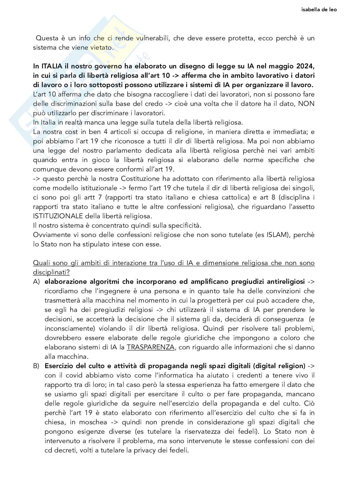 Appunti lezioni Diritto ecclesiastico  Pag. 6