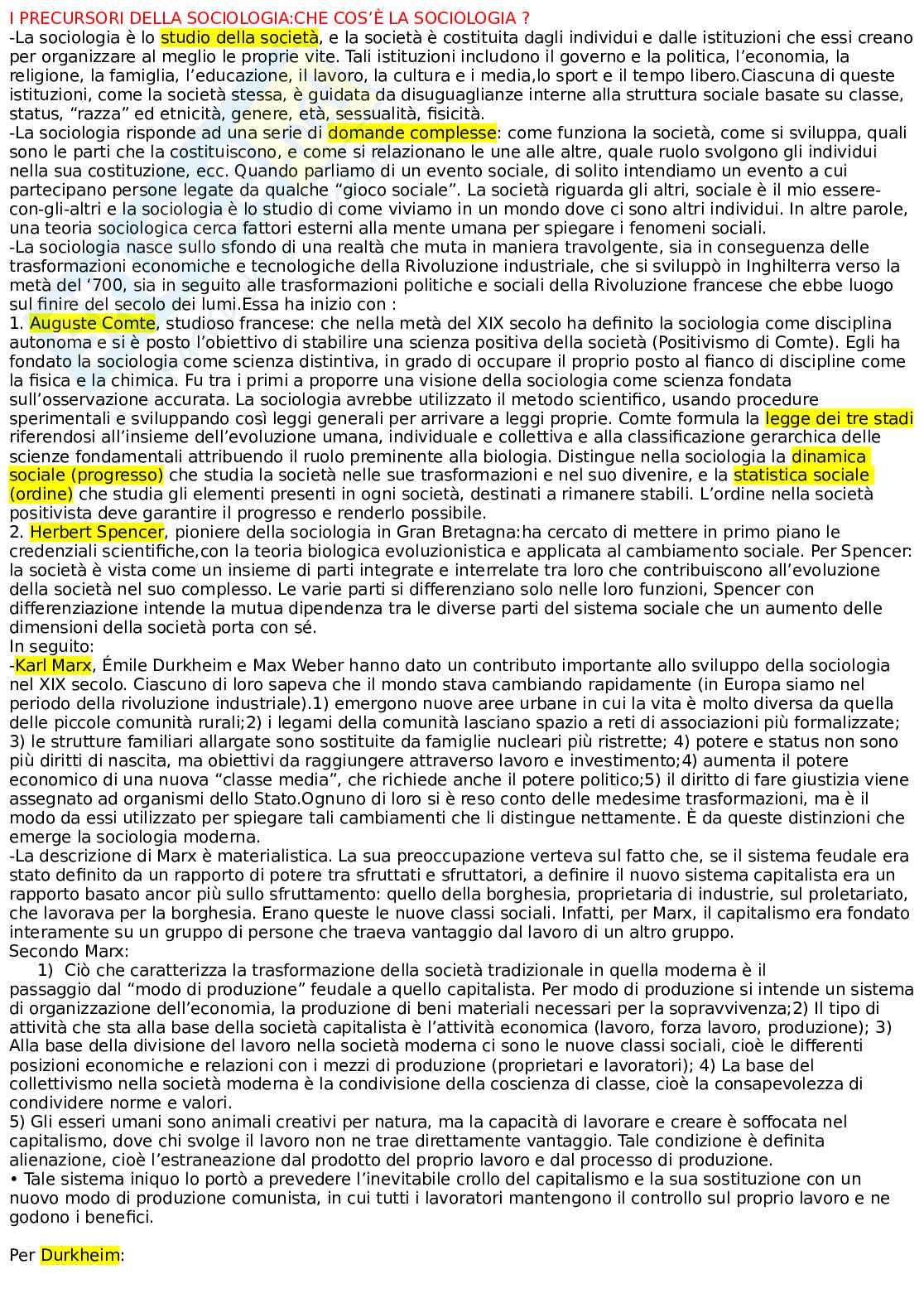 Fondamenti di sociologia Pag. 1