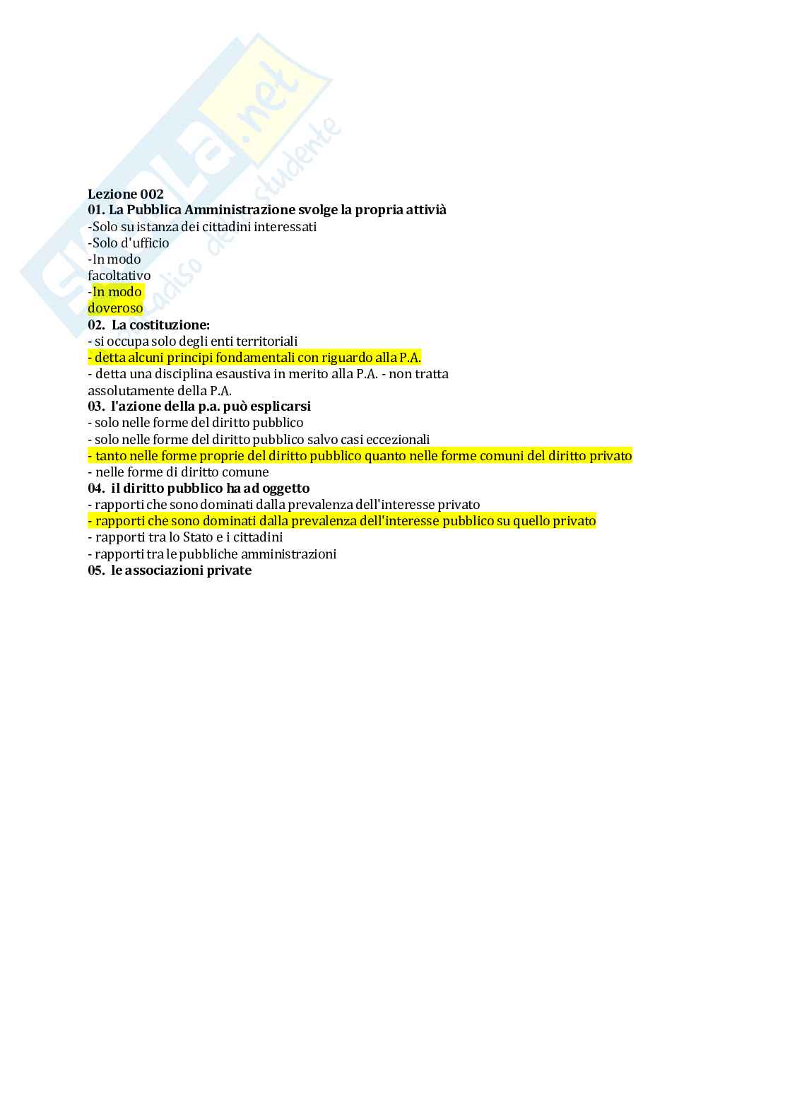 Paniere Diritto amministrativo I  Pag. 2
