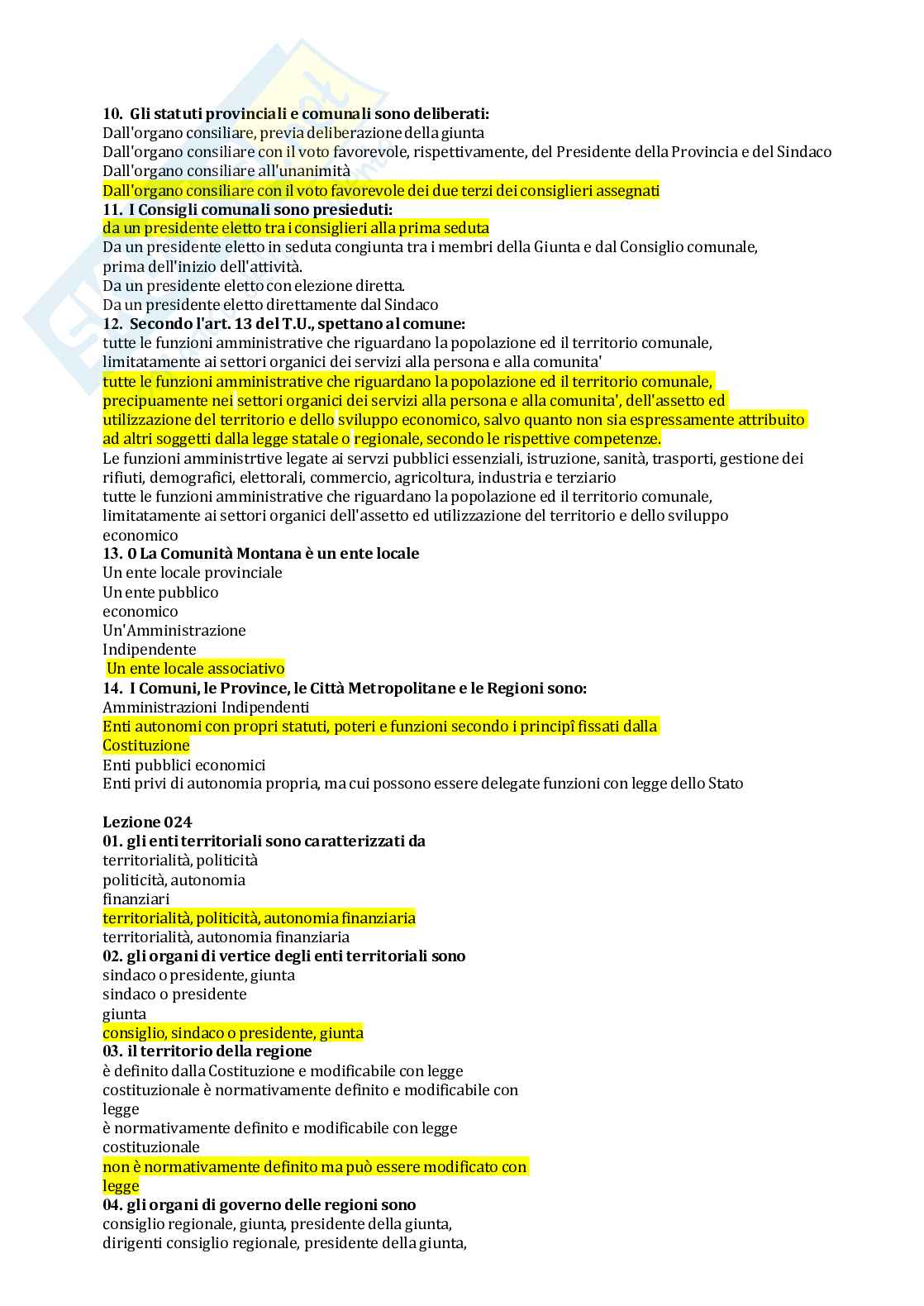 Paniere Diritto amministrativo I  Pag. 31