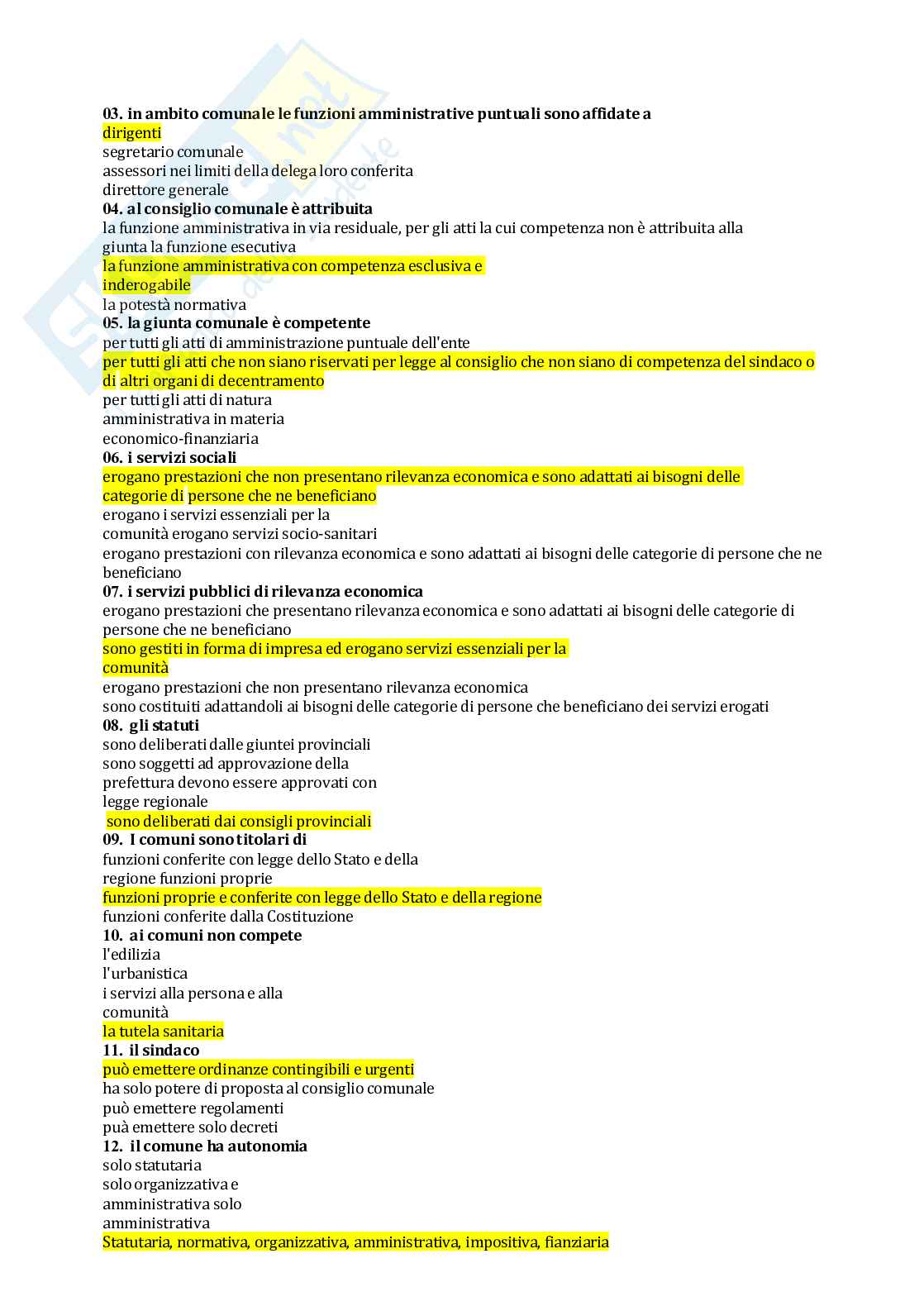 Paniere Diritto amministrativo I  Pag. 36