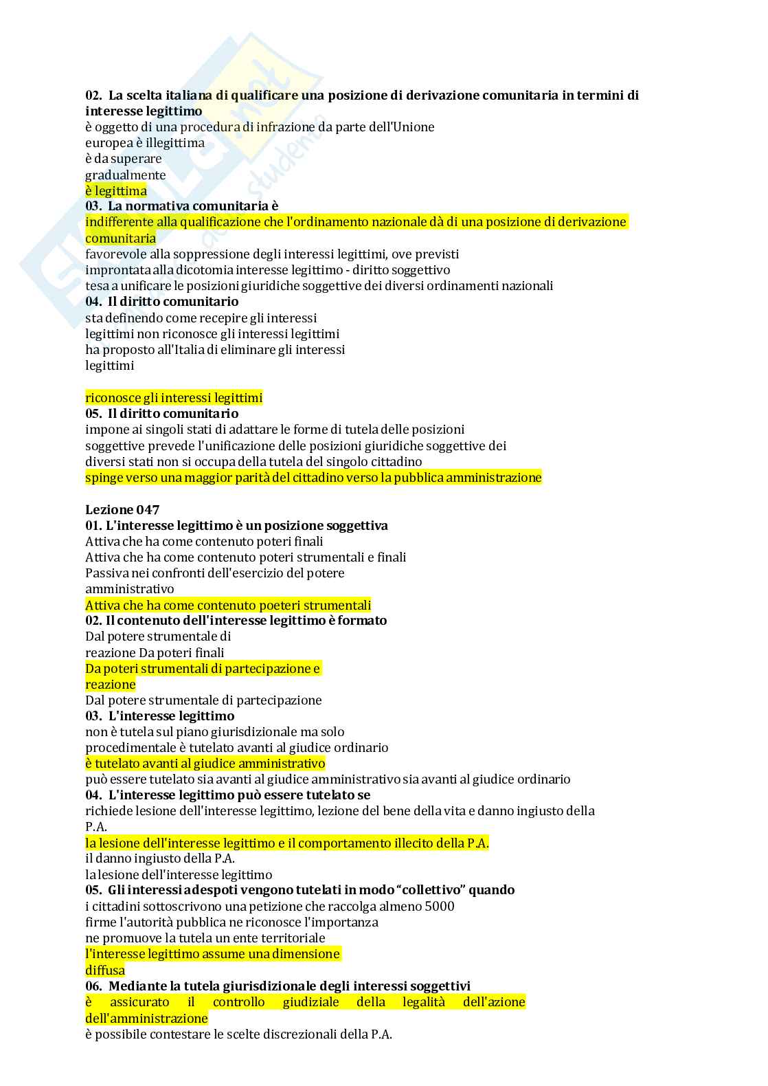 Paniere Diritto amministrativo I  Pag. 61