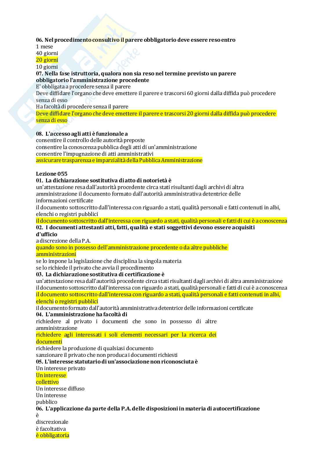 Paniere Diritto amministrativo I  Pag. 71