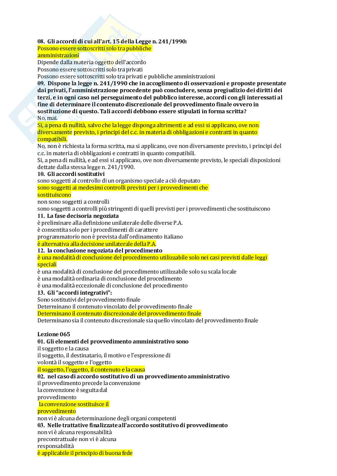 Paniere Diritto amministrativo I  Pag. 81