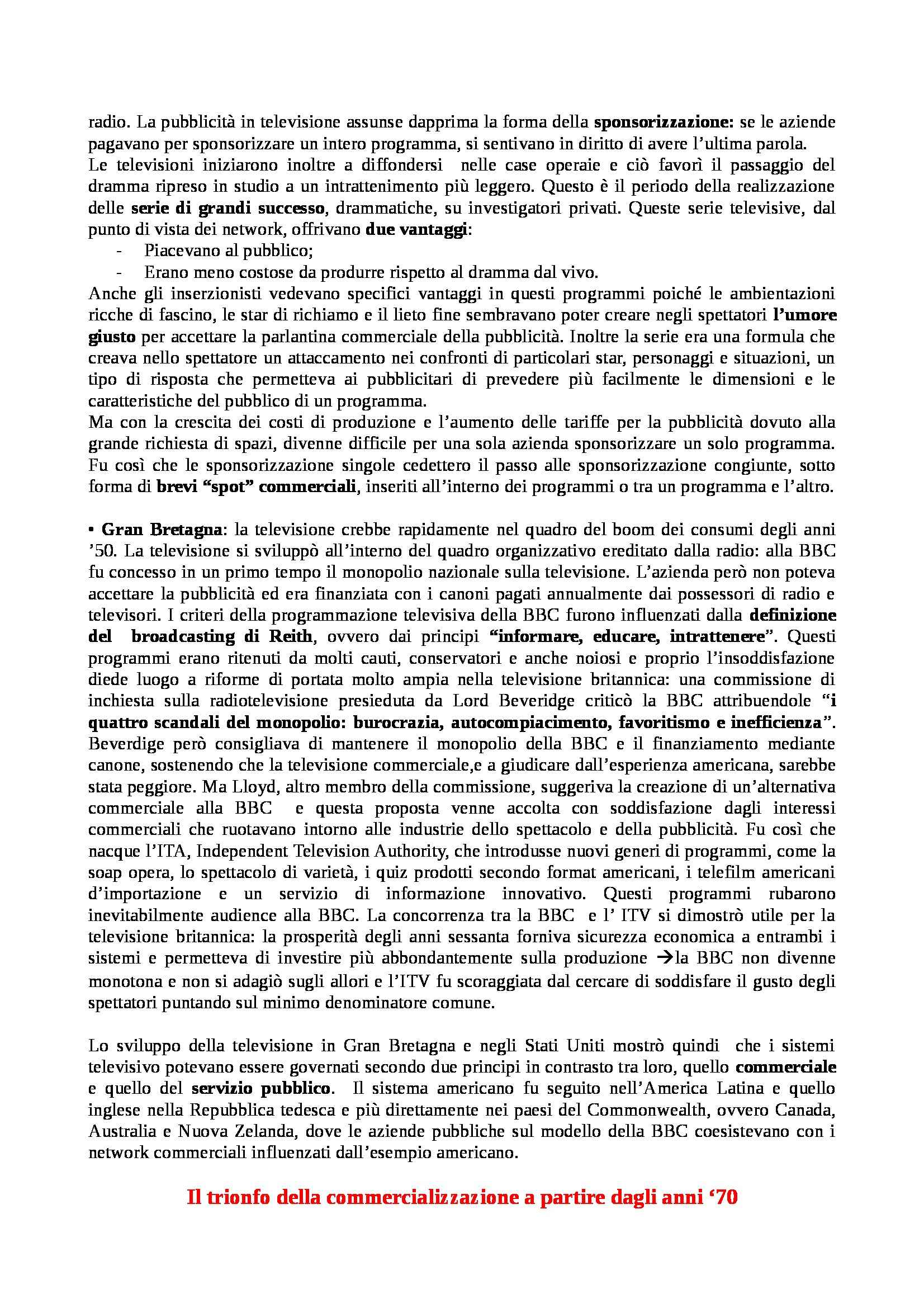 Riassunto esame Storia dei media, prof. Scaglioni, libro consigliato Media e società nel mondo contemporaneo, Gorman, McLean Pag. 21