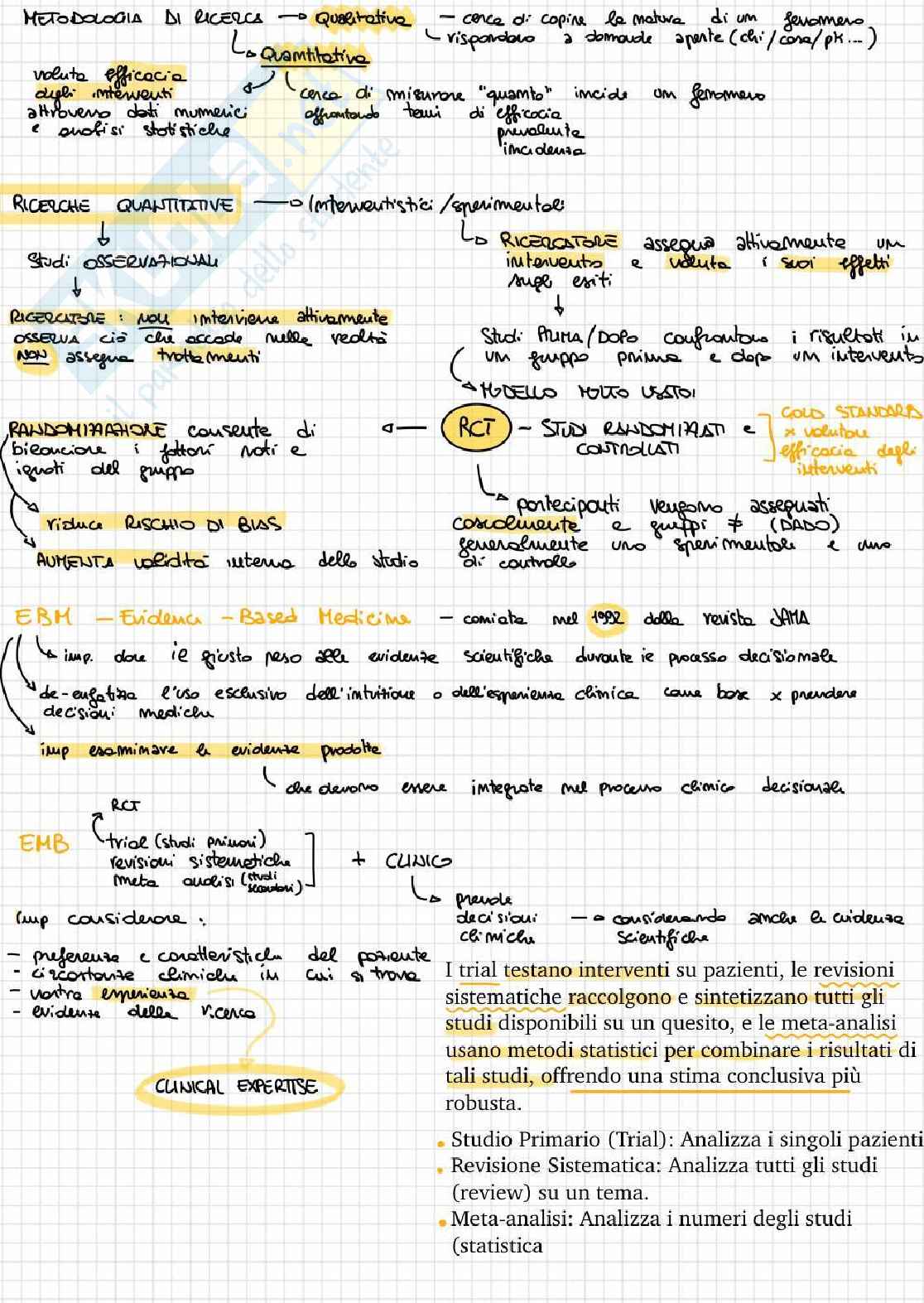 Metodologia medica, 2026 - Appunti completi  Pag. 1