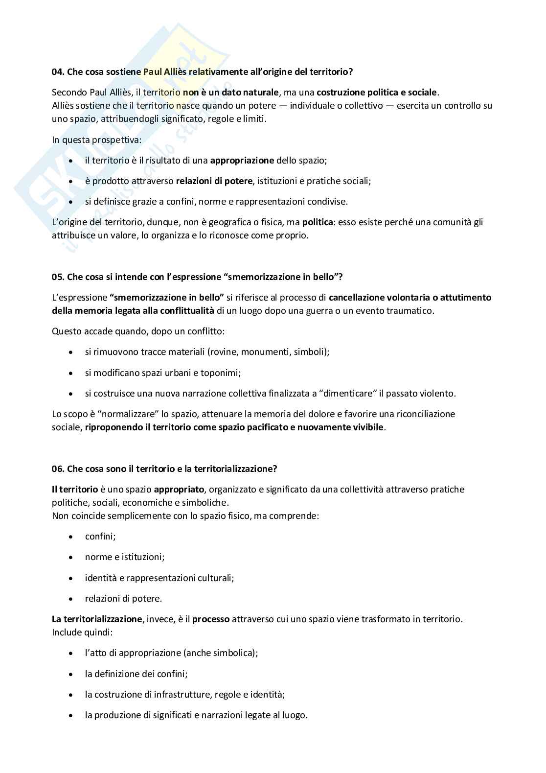 Paniere Geografia - Risposte aperte - aggiornato (2026) Pag. 6