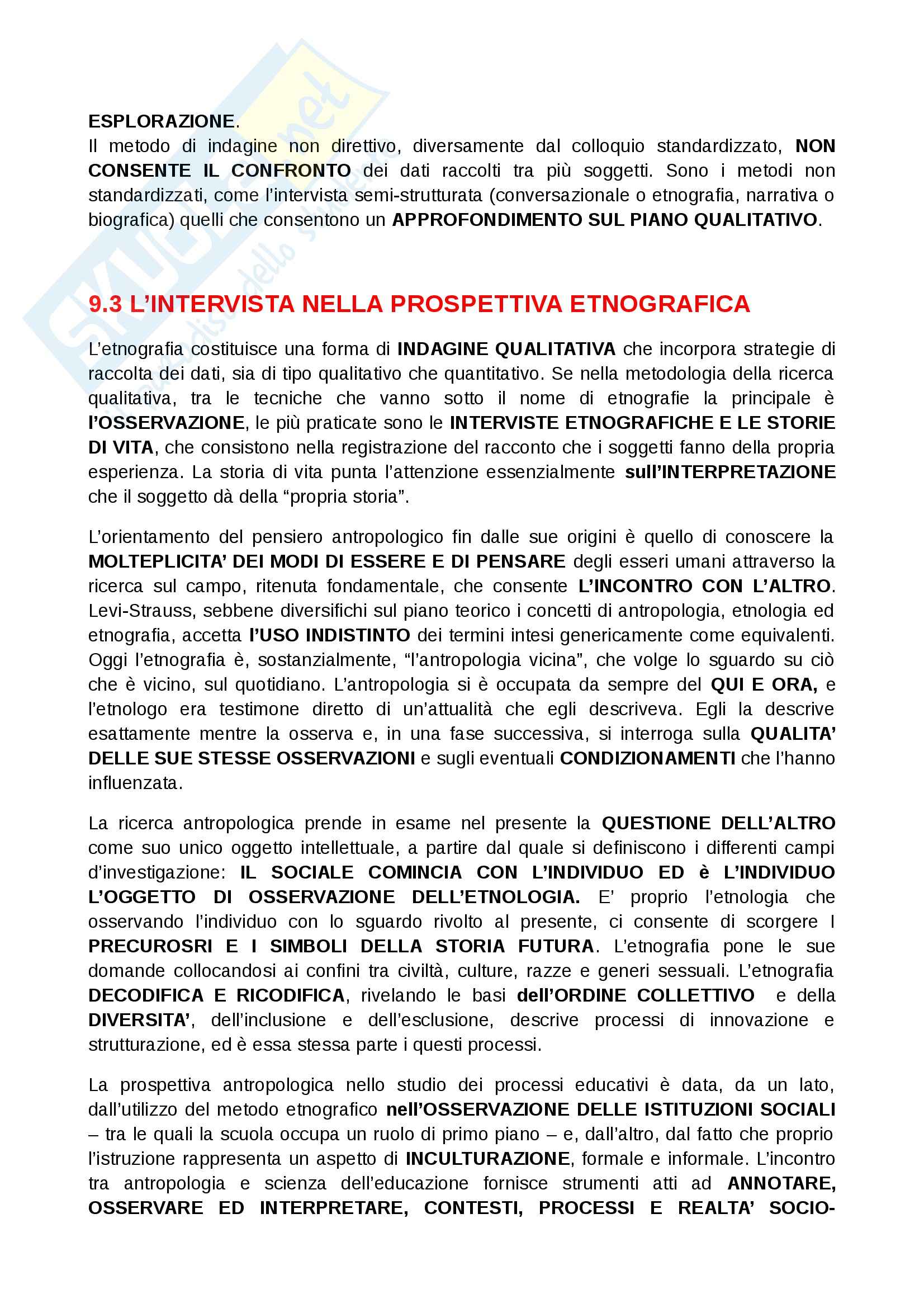 Riassunto esame Docimologia, prof. D'Ugo, libro consigliato Manuale di metodologia della ricerca educativa, Trinchero Pag. 86