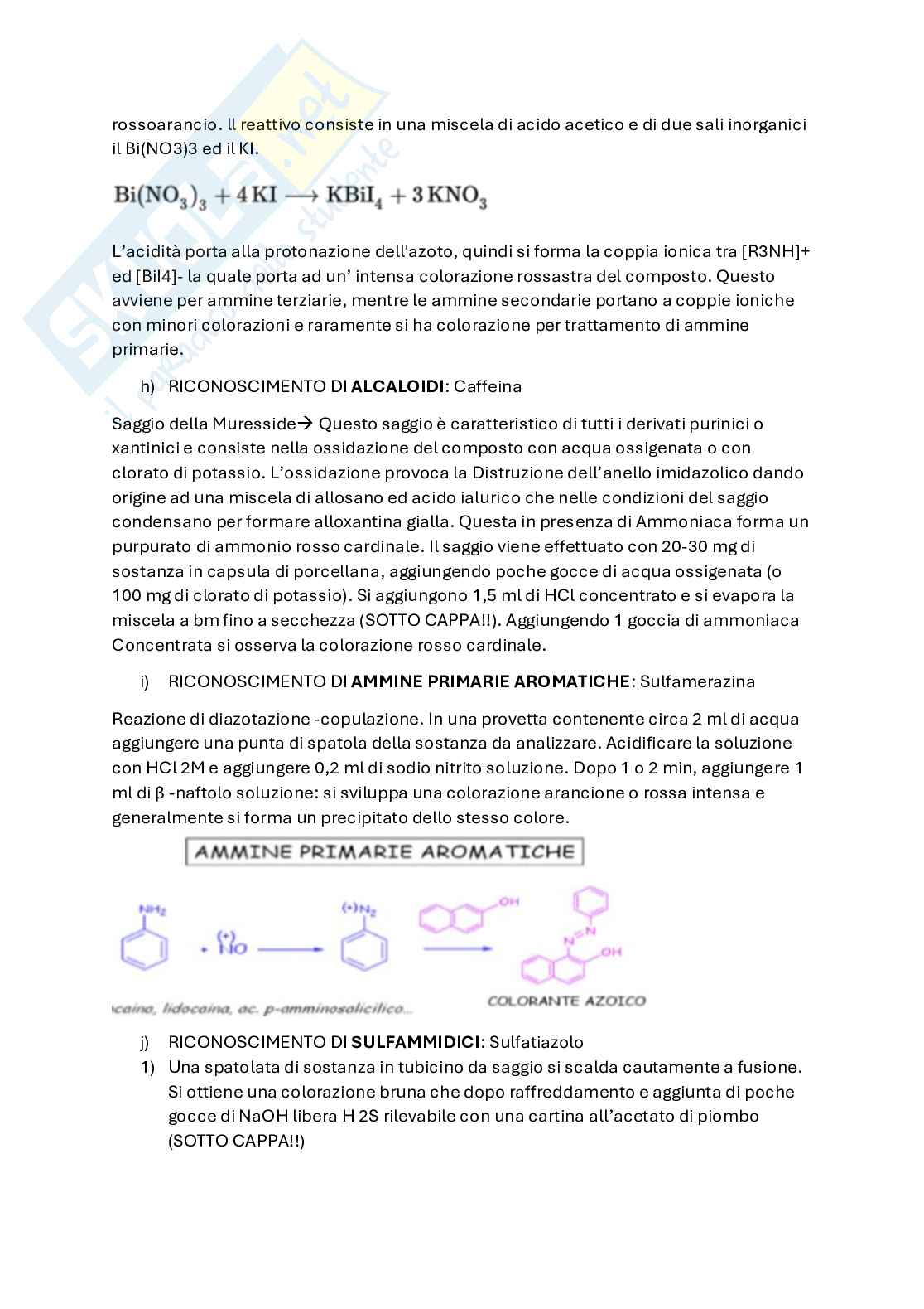 Guida per la prova incognita di Chimica farmaceutica Pag. 16