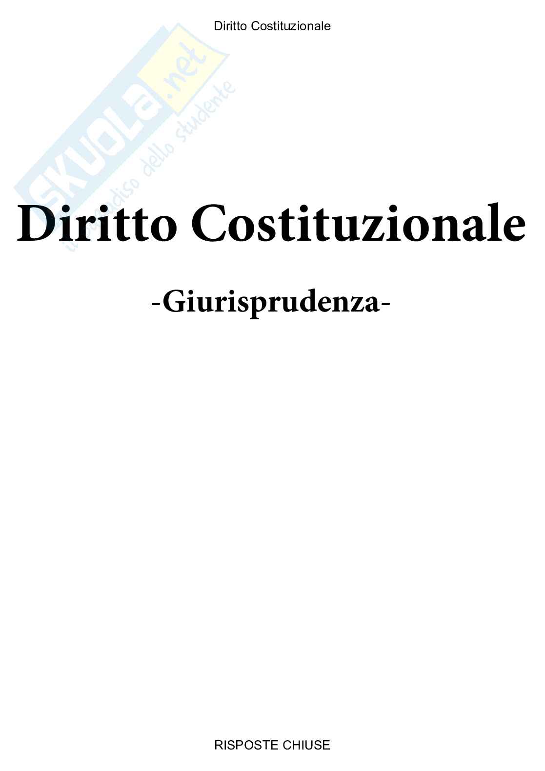 Diritto costituzionale - Paniere compilato Pag. 1