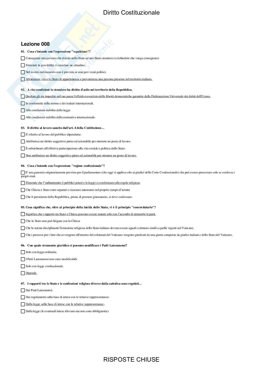 Diritto costituzionale - Paniere compilato Pag. 11