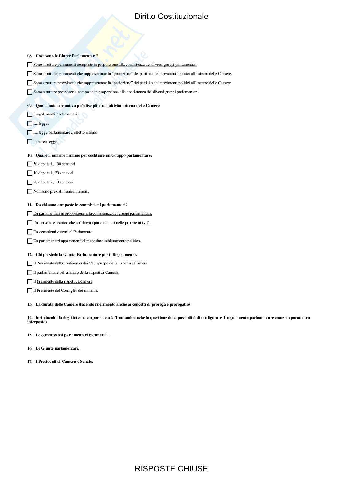 Diritto costituzionale - Paniere compilato Pag. 31