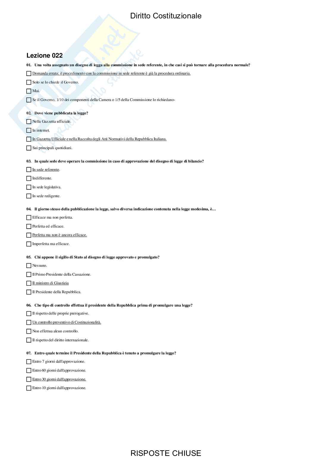 Diritto costituzionale - Paniere compilato Pag. 36