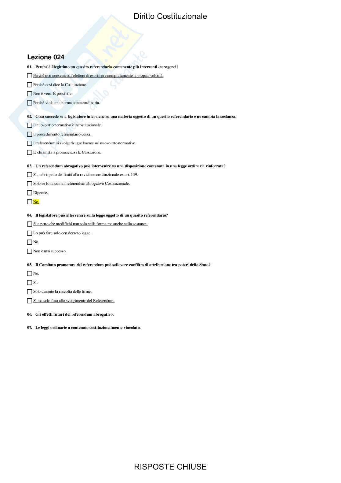 Diritto costituzionale - Paniere compilato Pag. 41