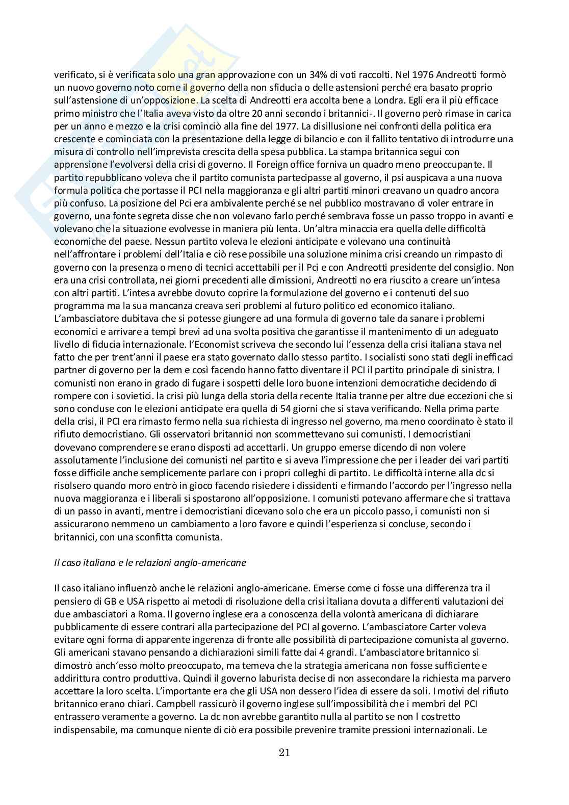 Esame di Storia Internazionale - Monografia 1 Pag. 21