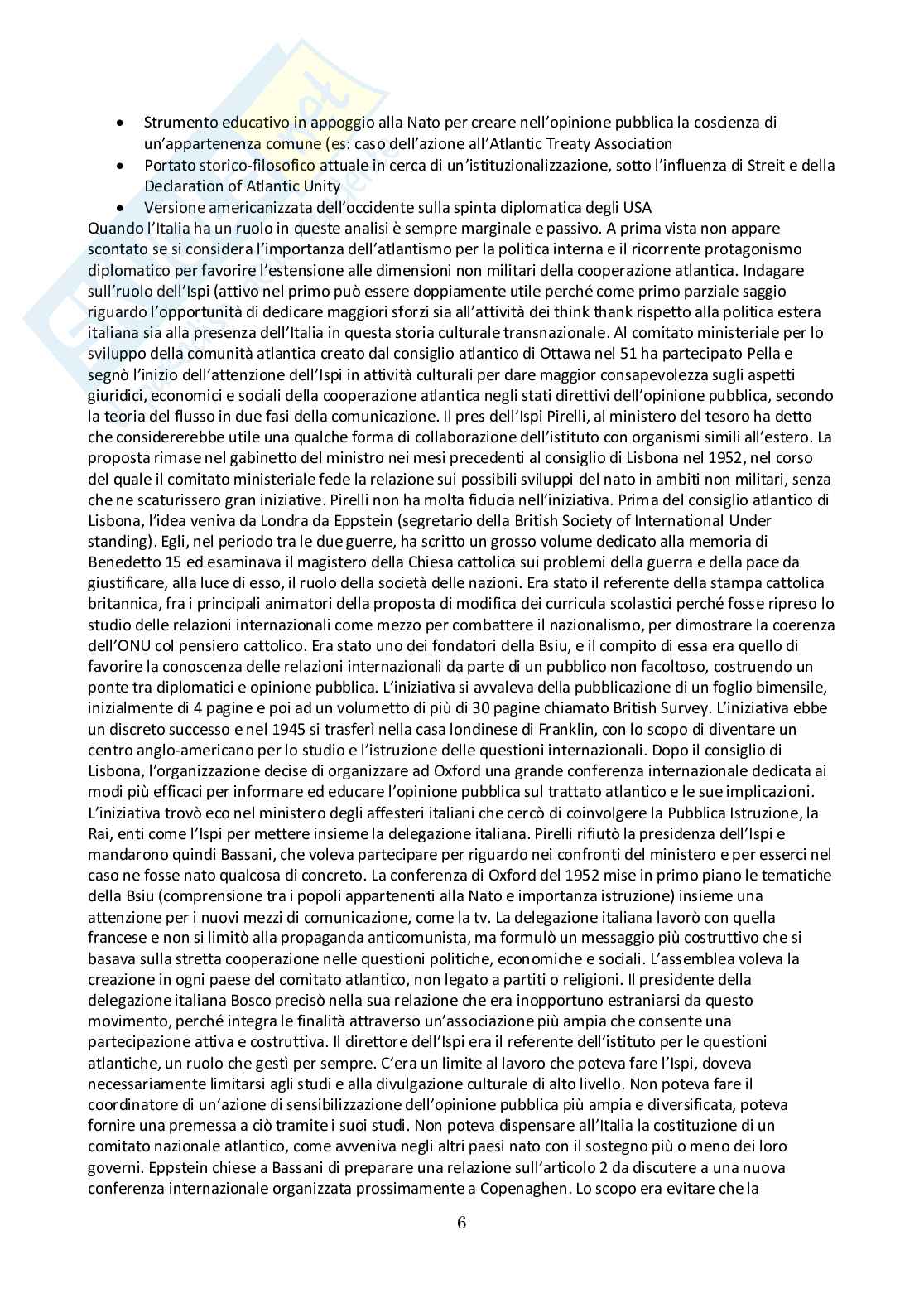 Esame di Storia Internazionale - Monografia 1 Pag. 6