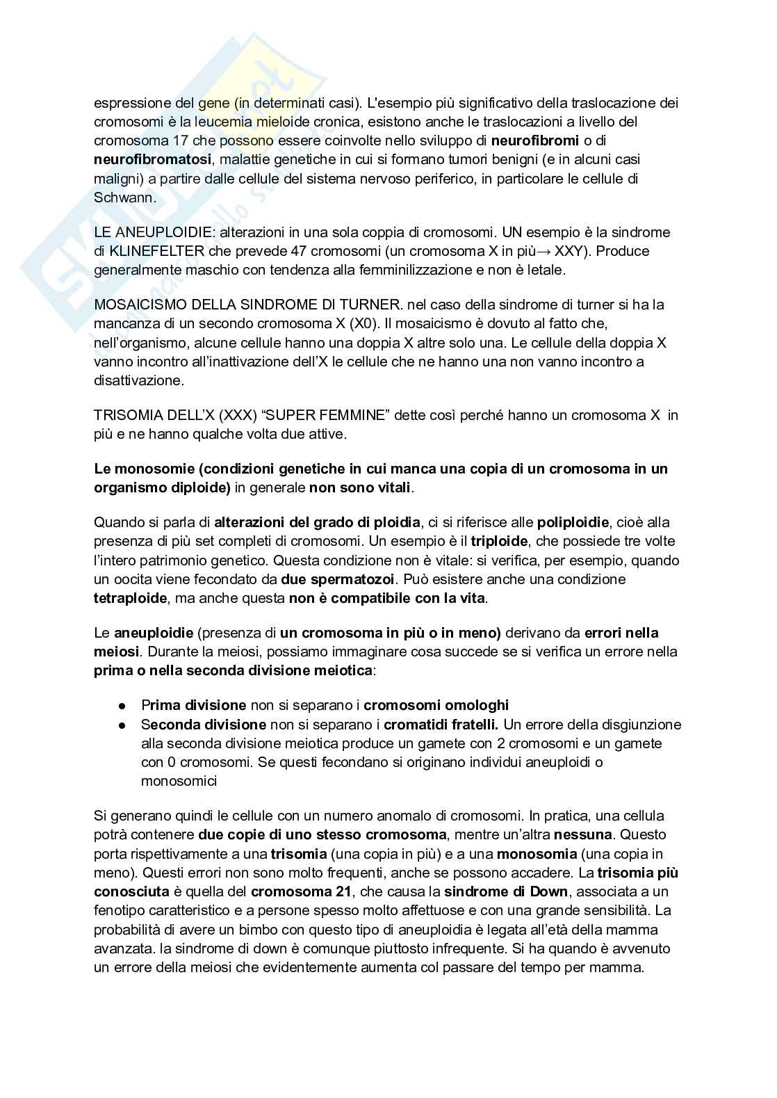 Alterazioni cromosomiche Pag. 2