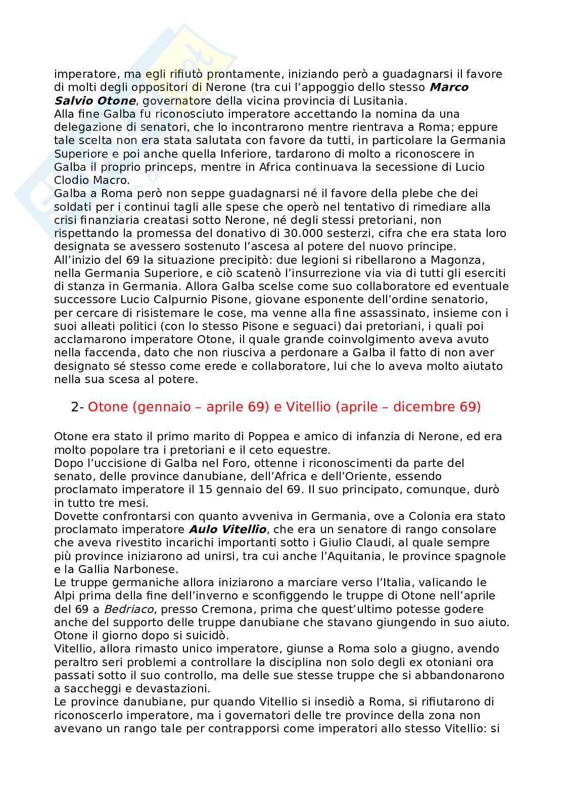 Riassunto esame Storia romana, Prof. Tantillo Ignazio, libro consigliato Storia romana, Gerace, Marcone Pag. 2