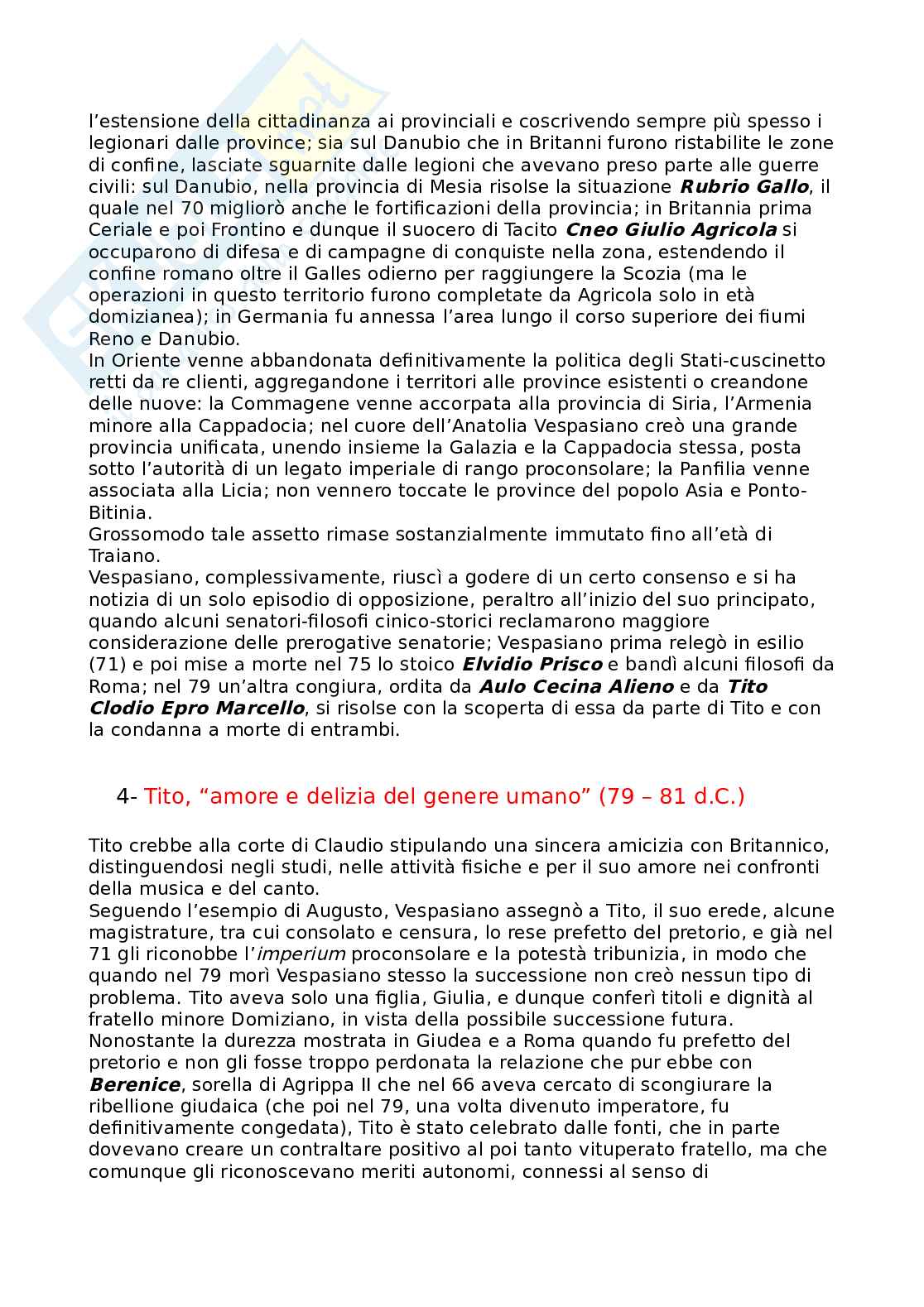 Riassunto esame Storia romana, Prof. Tantillo Ignazio, libro consigliato Storia romana, Gerace, Marcone Pag. 6
