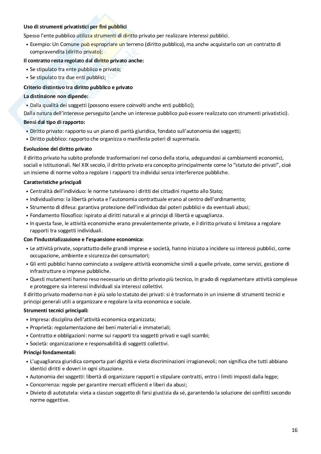 Riassunto esame Istituzioni di diritto privato, Prof. Castelli Laura, libro consigliato Istituzioni di diritto privato , Trimarchi Pag. 16