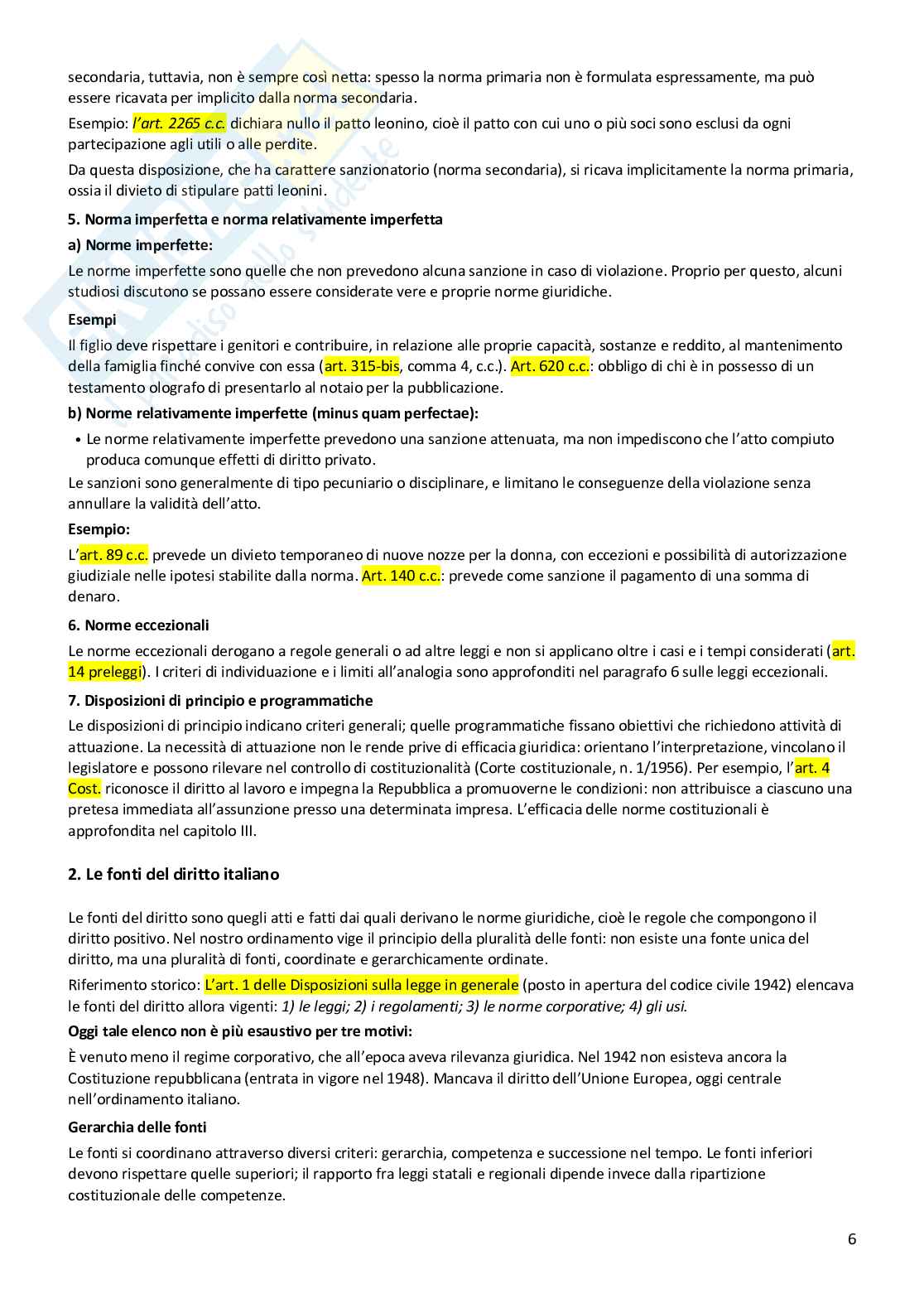 Riassunto esame Istituzioni di diritto privato, Prof. Castelli Laura, libro consigliato Istituzioni di diritto privato , Trimarchi Pag. 6