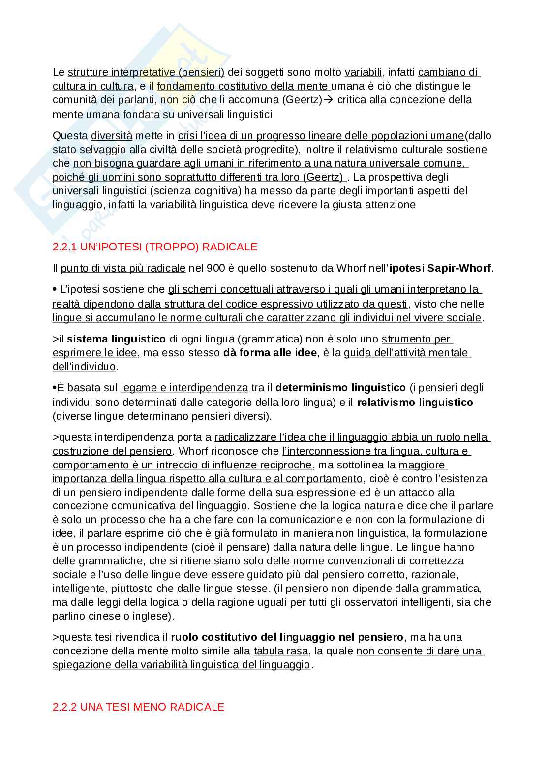 Riassunto esame Filosofia del linguaggio, Prof. Ferretti Francesco, libro consigliato La facoltà di linguaggio, Ferretti Pag. 11