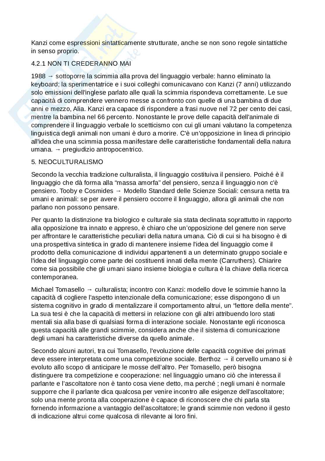 Riassunto esame Filosofia del linguaggio, Prof. Ferretti Francesco, libro consigliato La facoltà di linguaggio, Ferretti Pag. 46