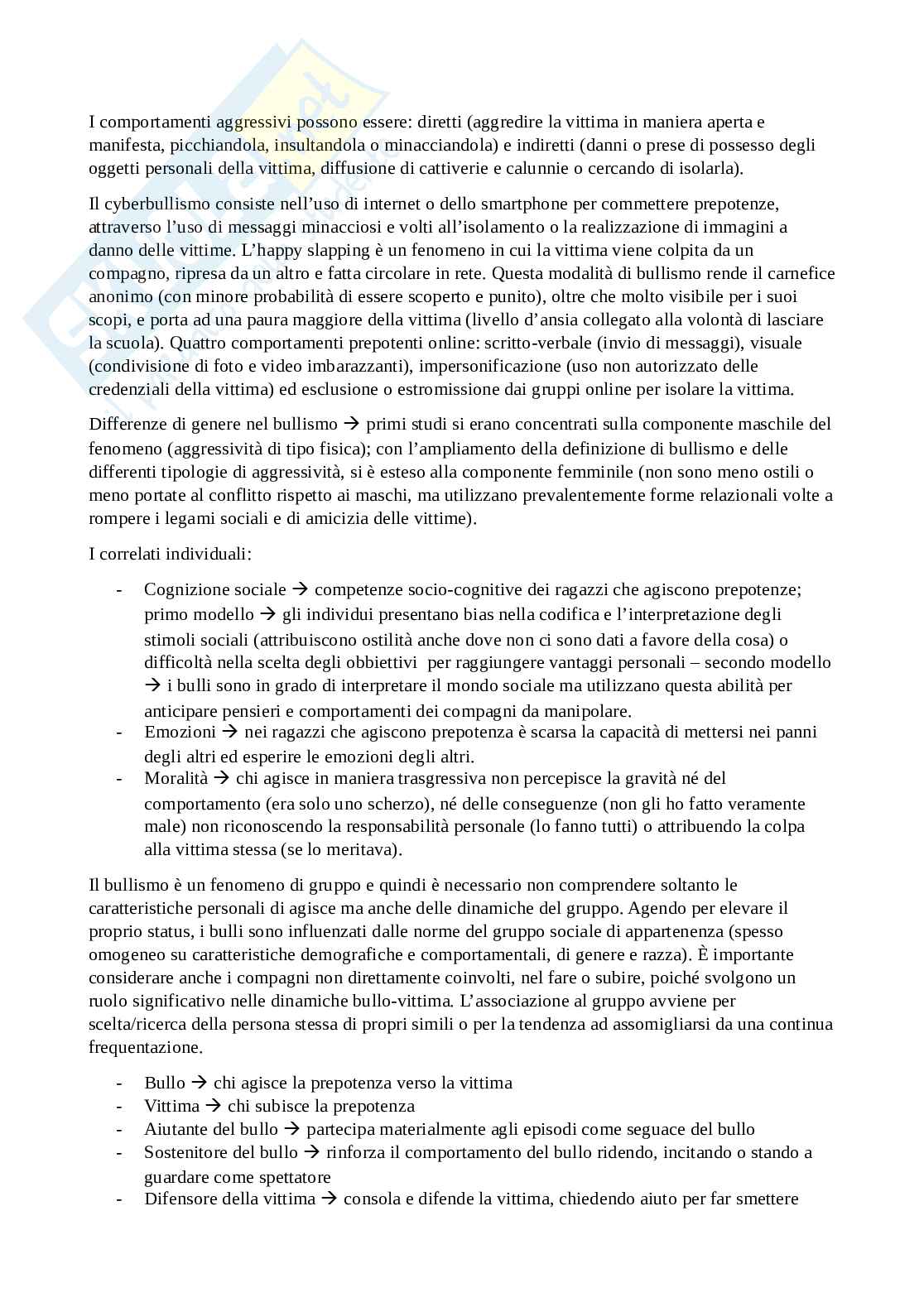Appunti Psicologia dello sviluppo 1 Pag. 2
