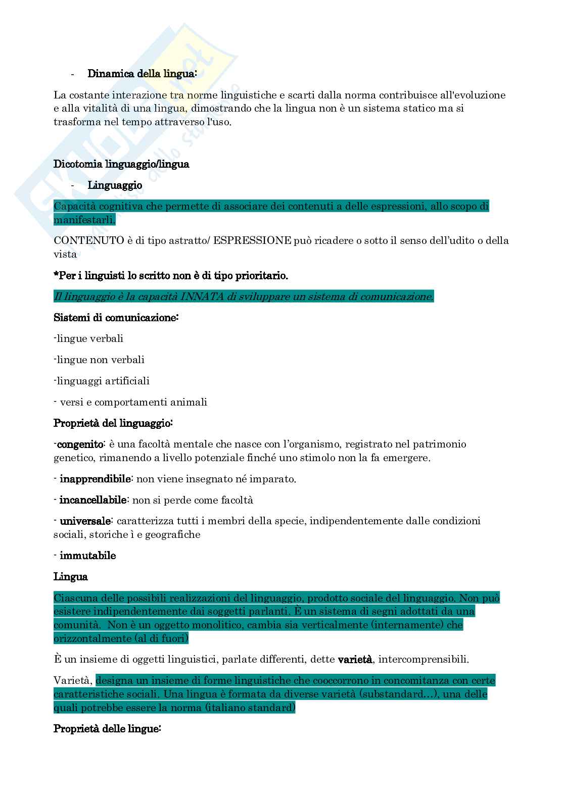 Appunti Linguistica generale Pag. 2