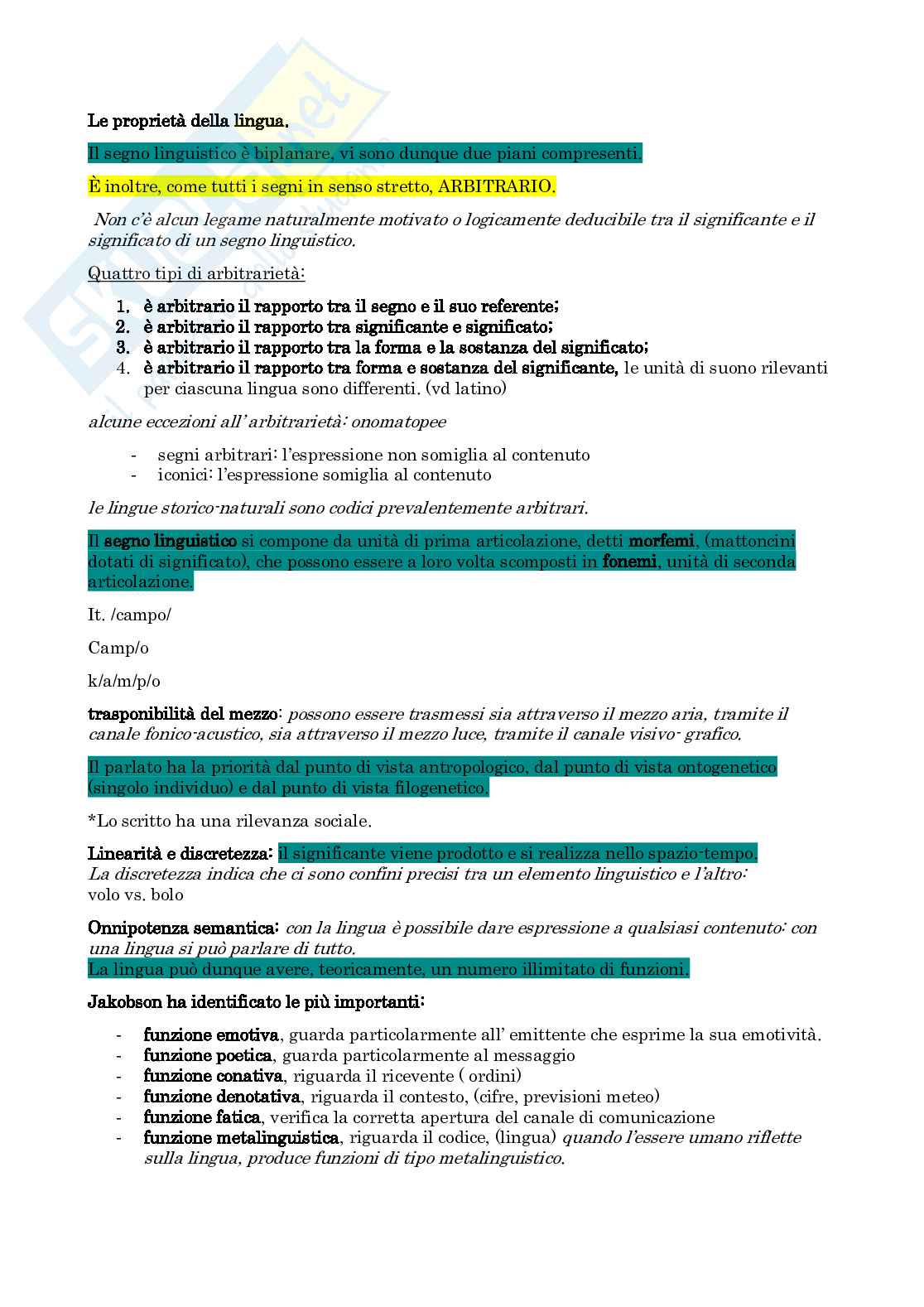 Appunti Linguistica generale Pag. 6