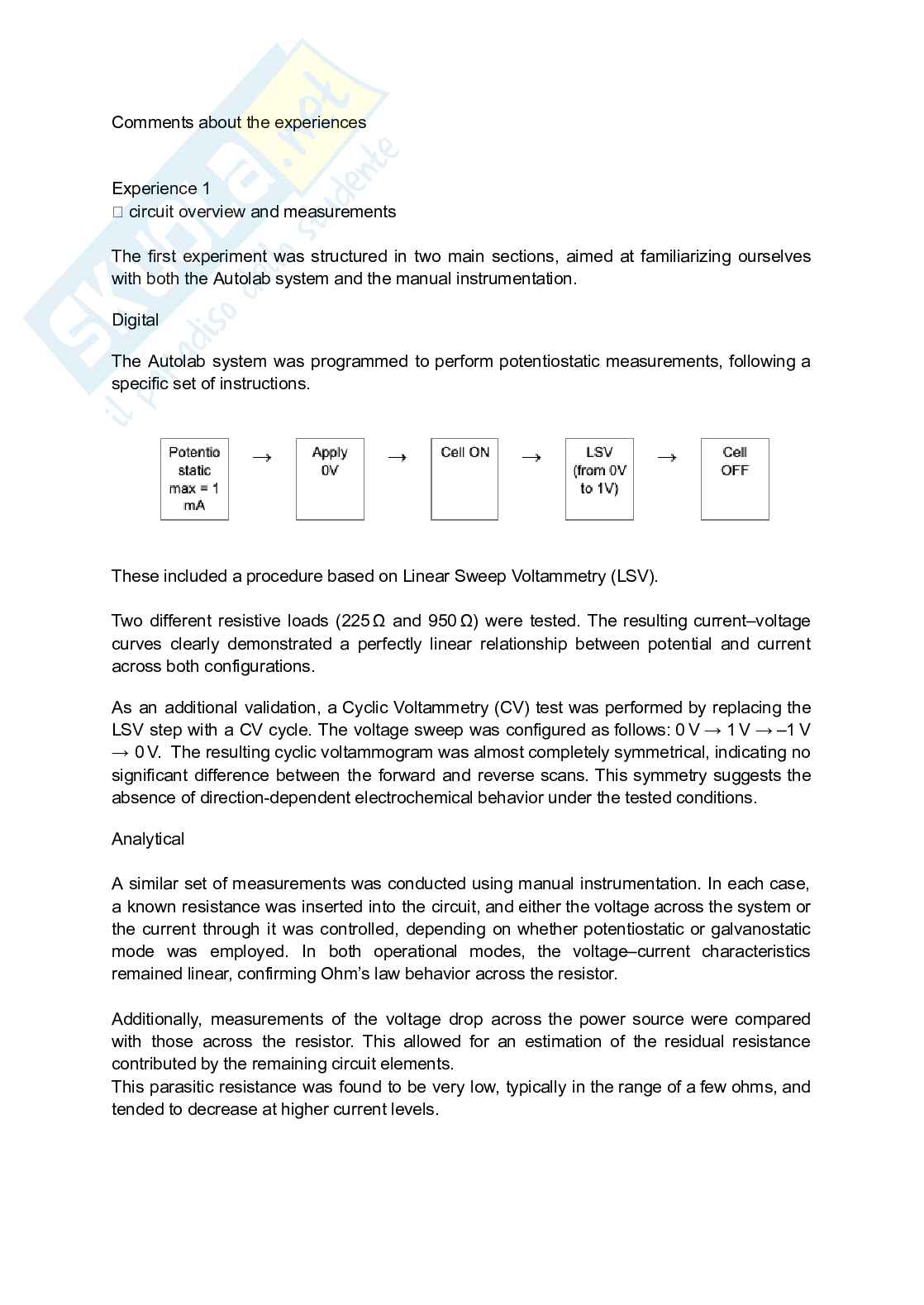 Appunti di laboratorio di Chemical technologies for the energy transition with lab Pag. 1