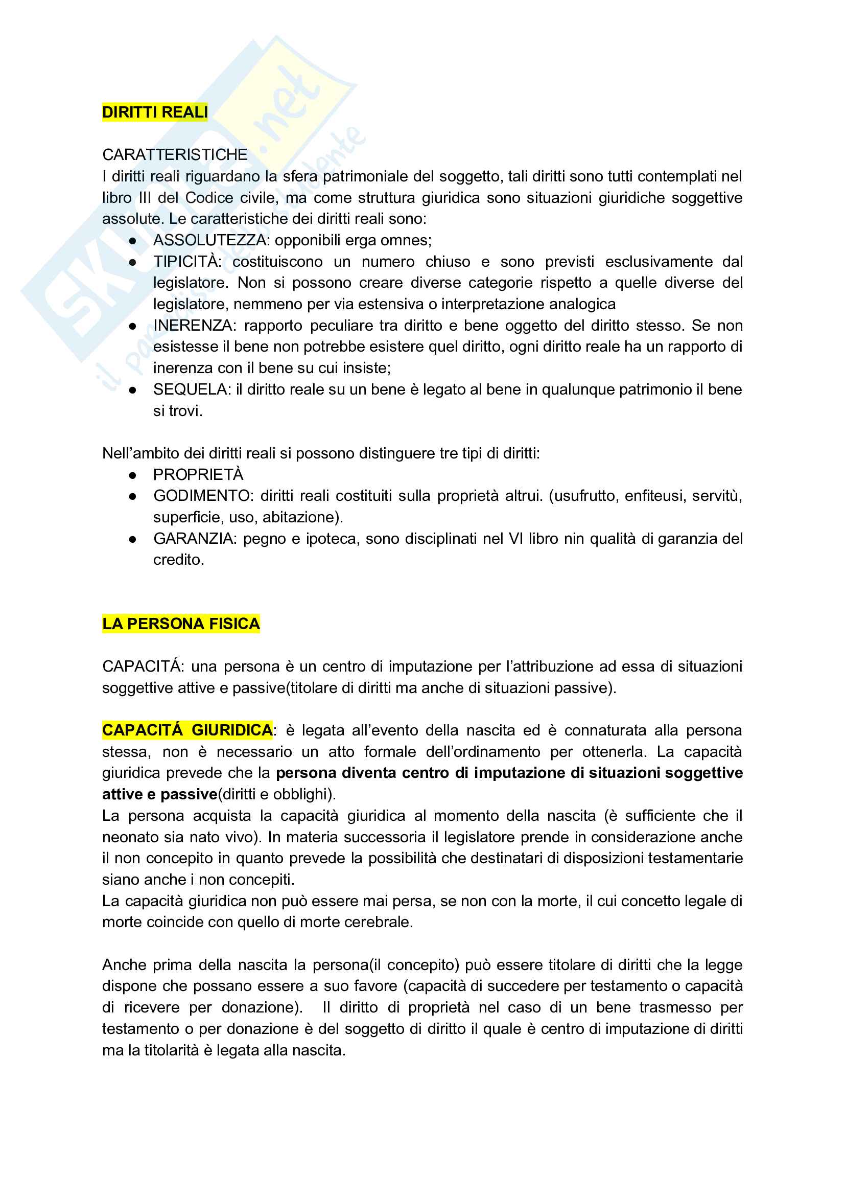 Appunti diritto privato I - prof.ssa Teresa Pasquino Pag. 16