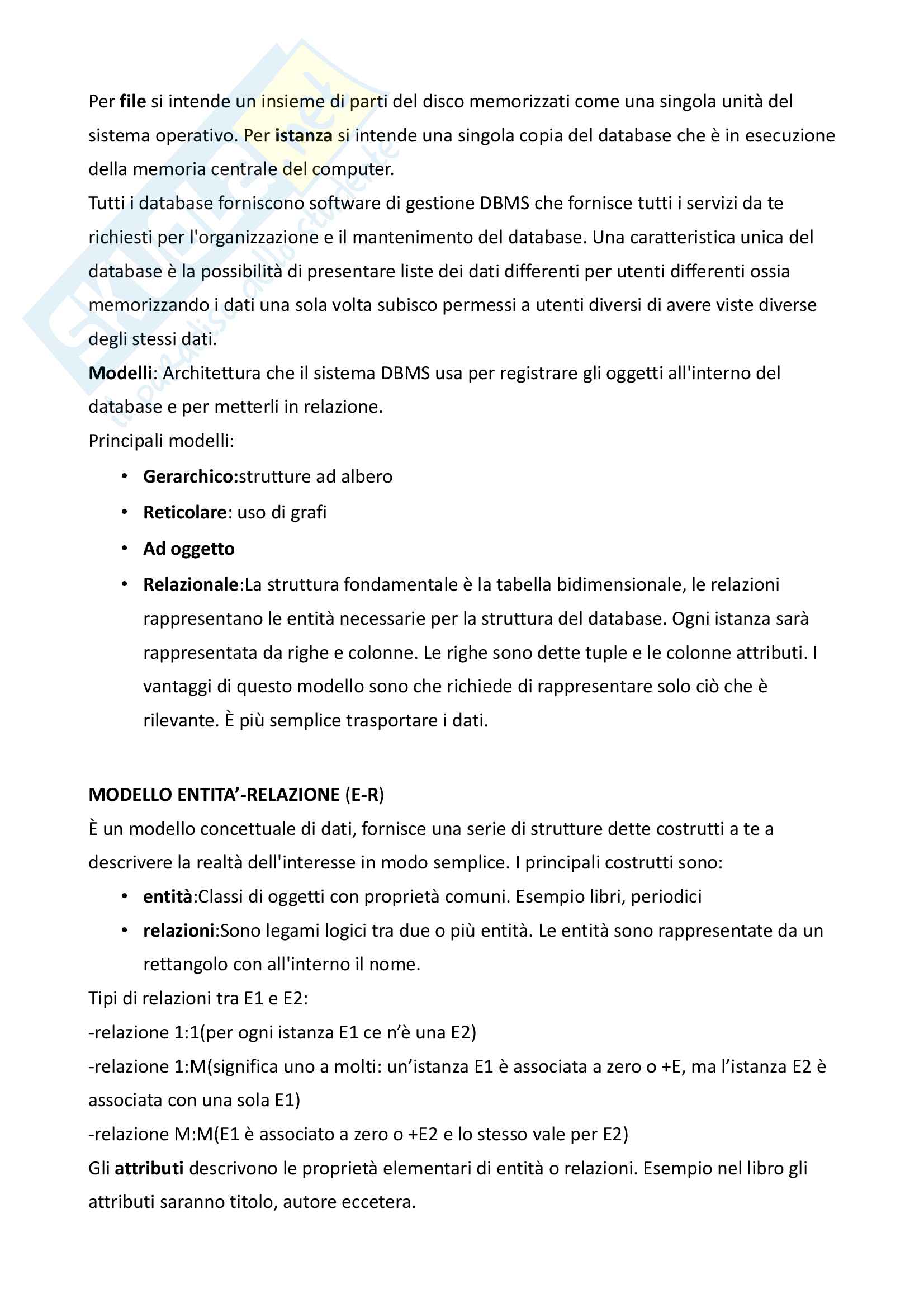 Riassunto per l'esame SAI, informatica giuridica e abilità informatiche per il diritto, libro consigliato Tecnologie e abilità informatiche per il diritto, Biasiotti, Sartor Pag. 11