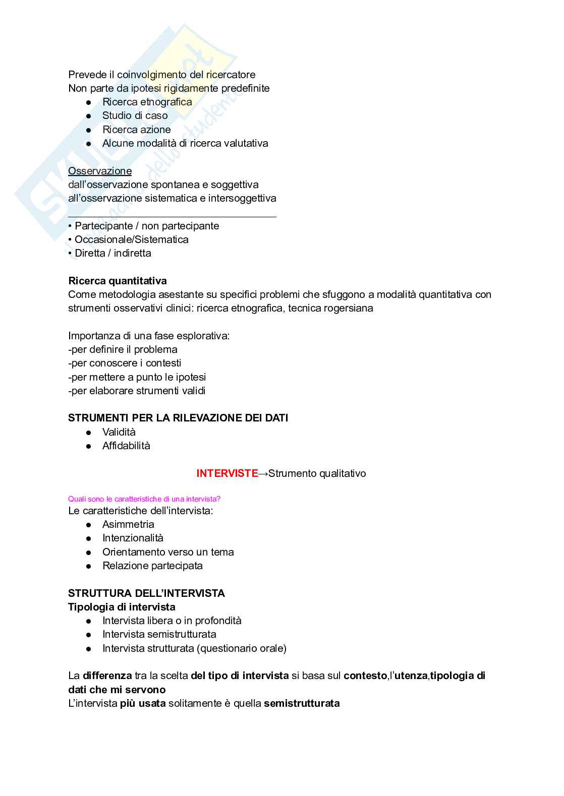 Metodologia della ricerca Pag. 11