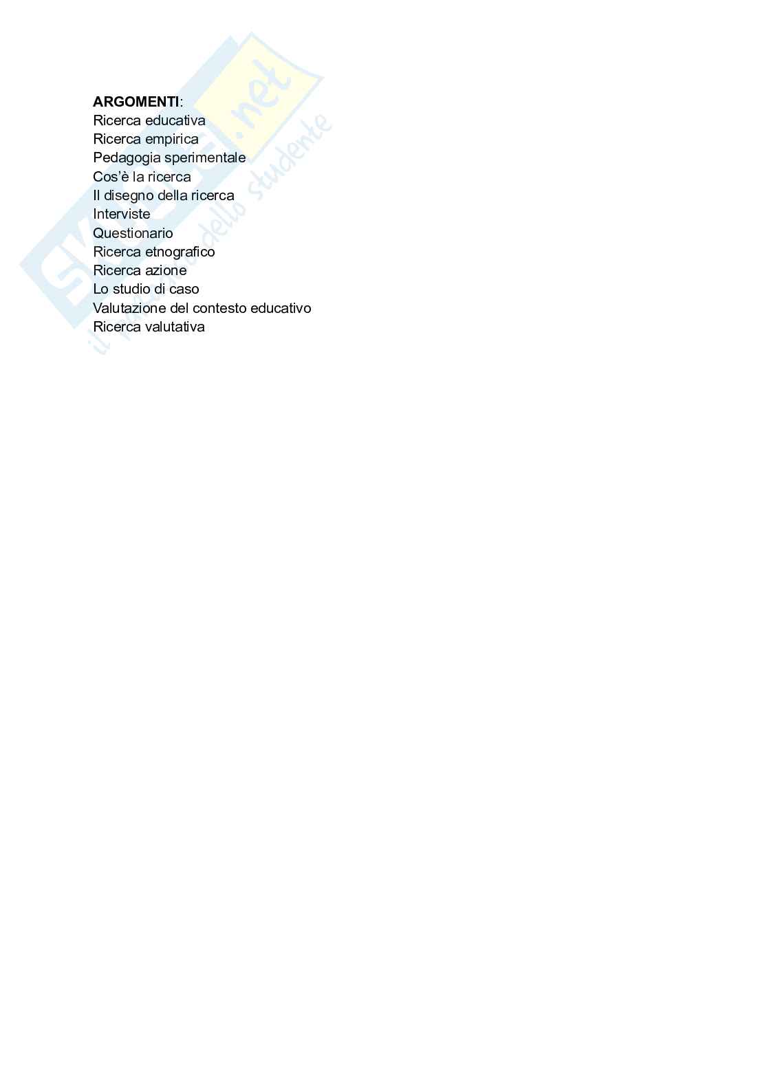 Metodologia della ricerca Pag. 2