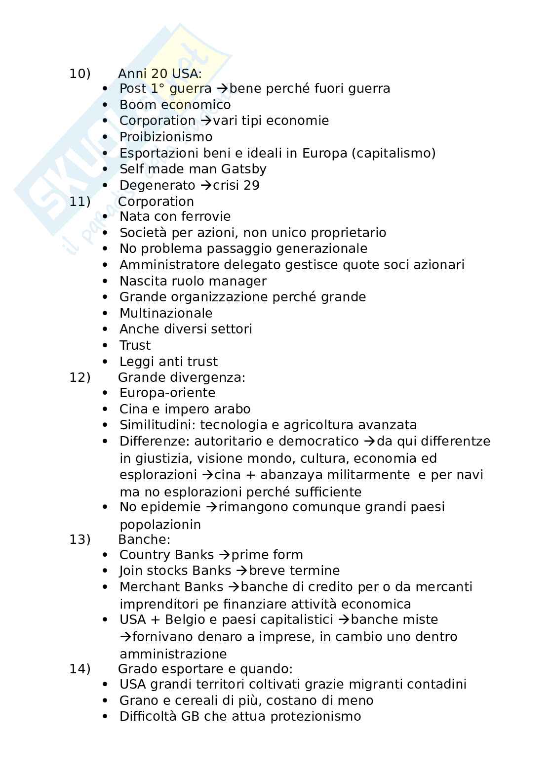 Domande e risposte prove d'esame Storia economica Pag. 6