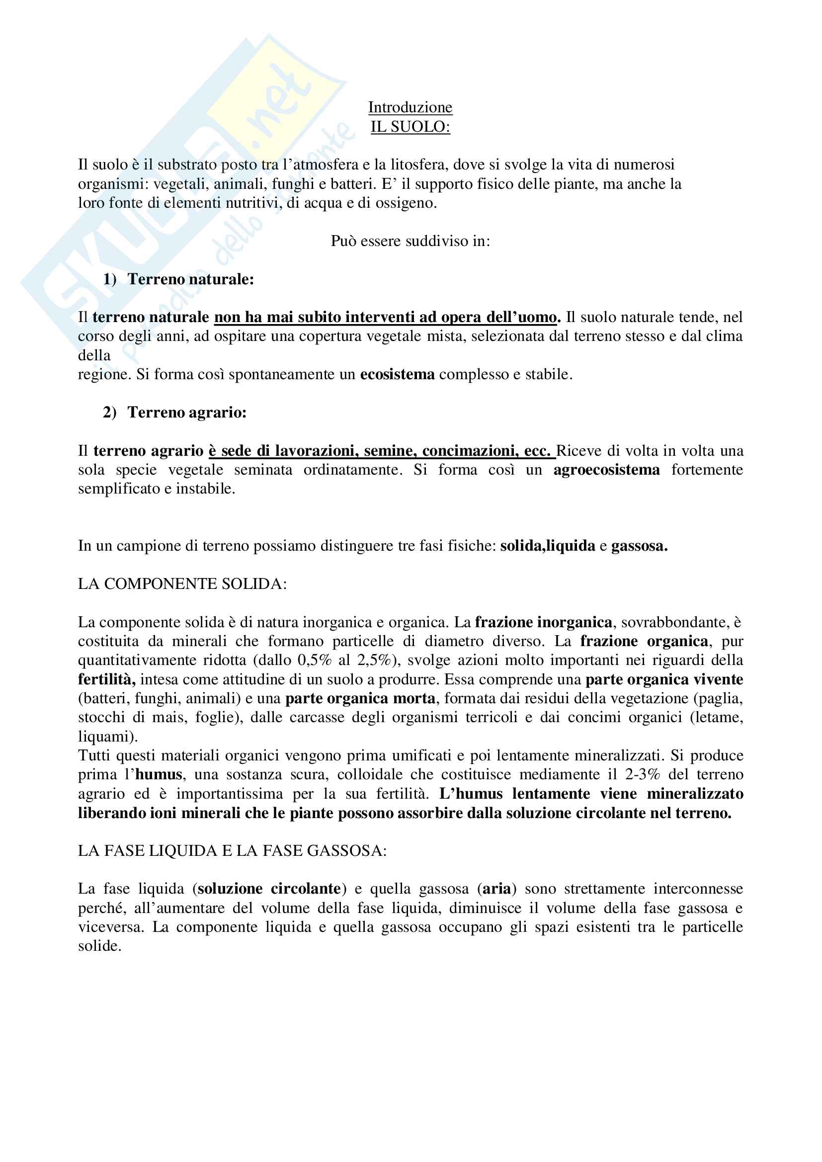 Introduzione Il suolo Pag. 1