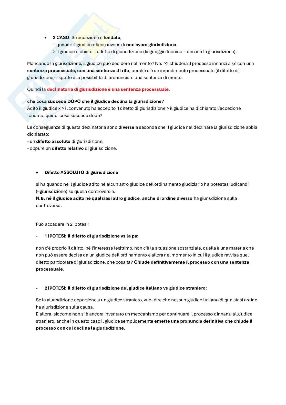 Difetto di giurisdizione Pag. 2