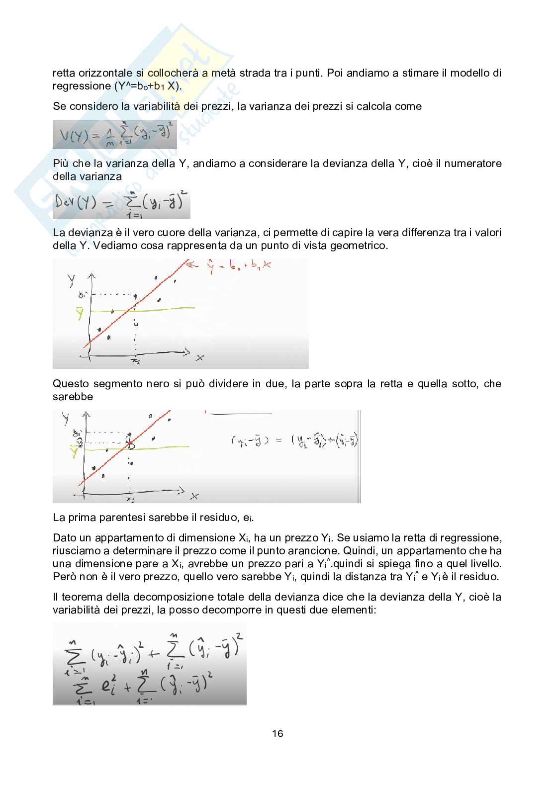 Appunti lezione Metodi statistici per il management Pag. 16
