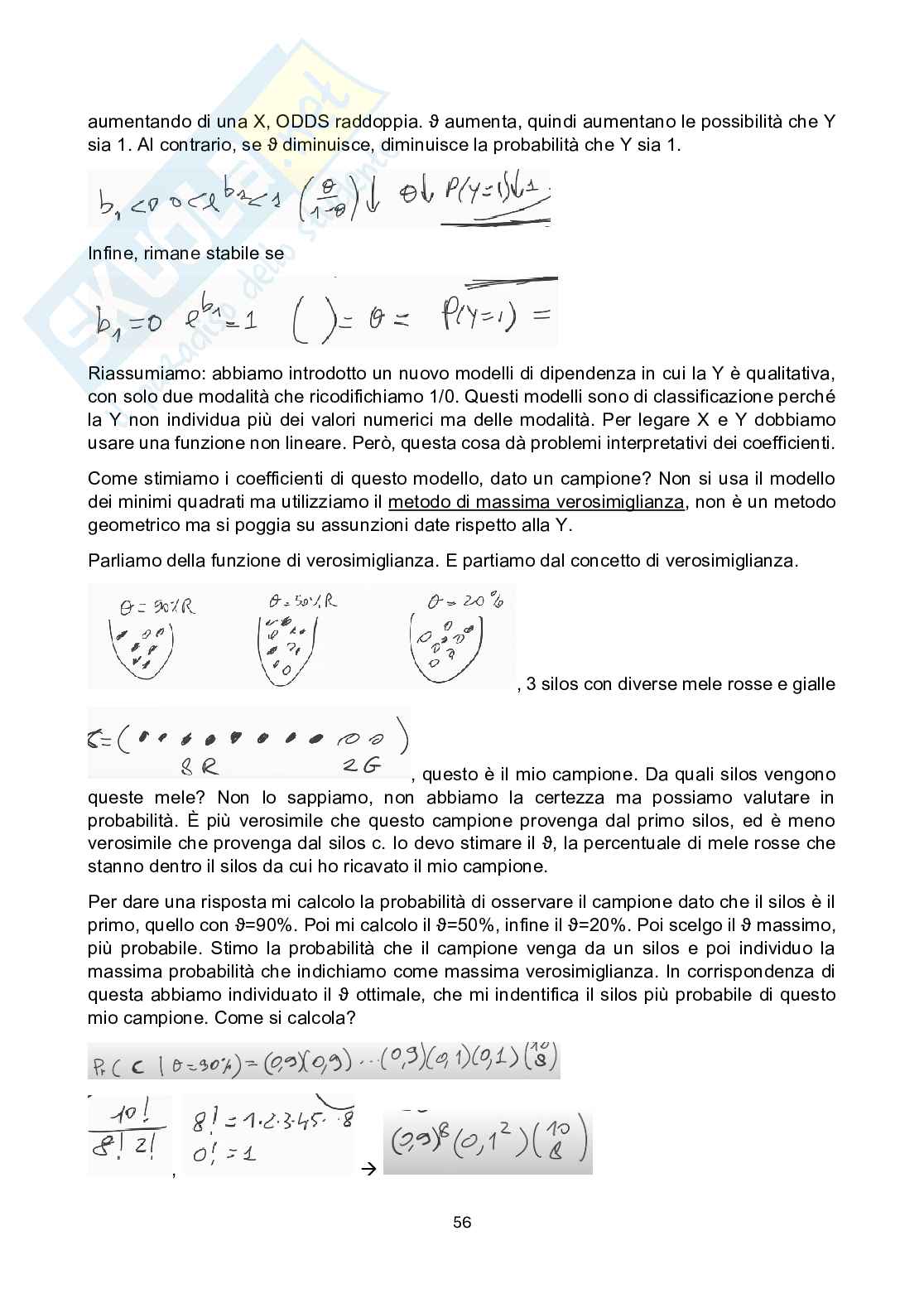 Appunti lezione Metodi statistici per il management Pag. 56