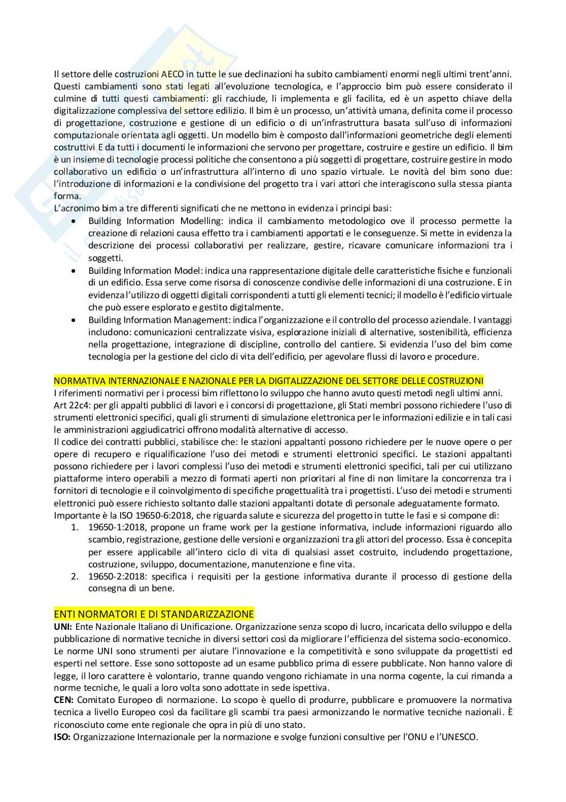 Teoria Building Information Modeling Pag. 1
