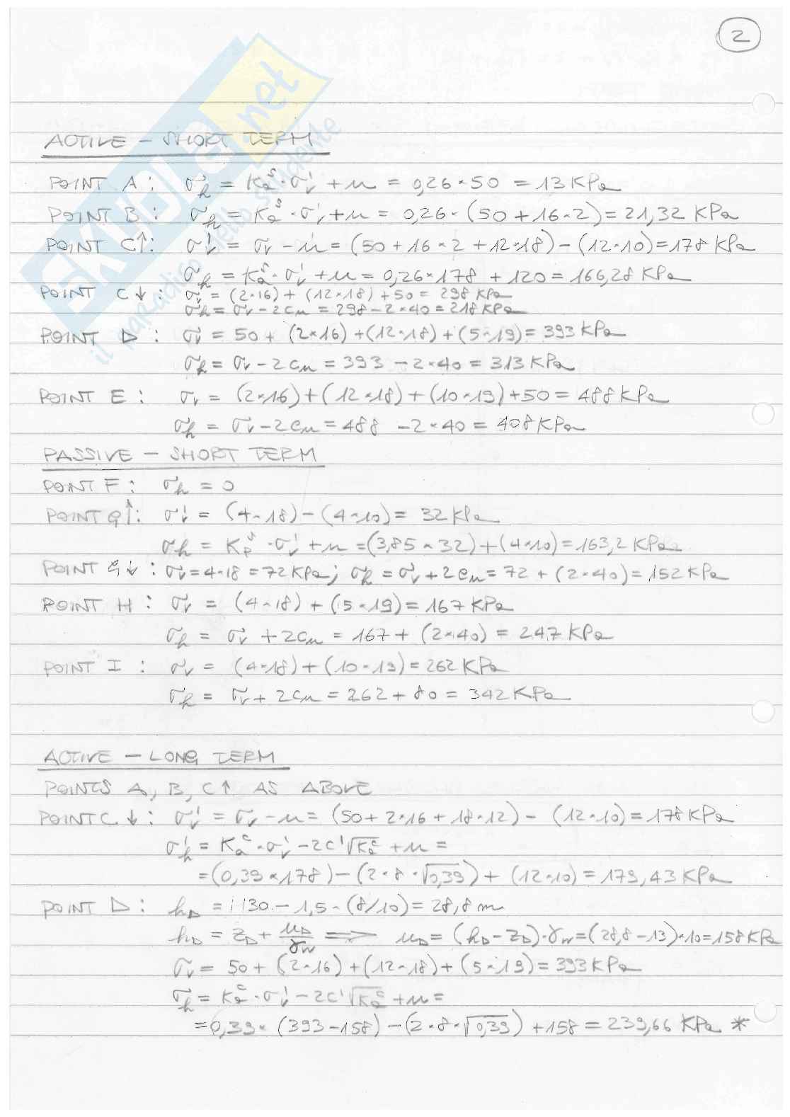 Prova d'esame svolta Progettazione geotecnica e strutturale Pag. 2