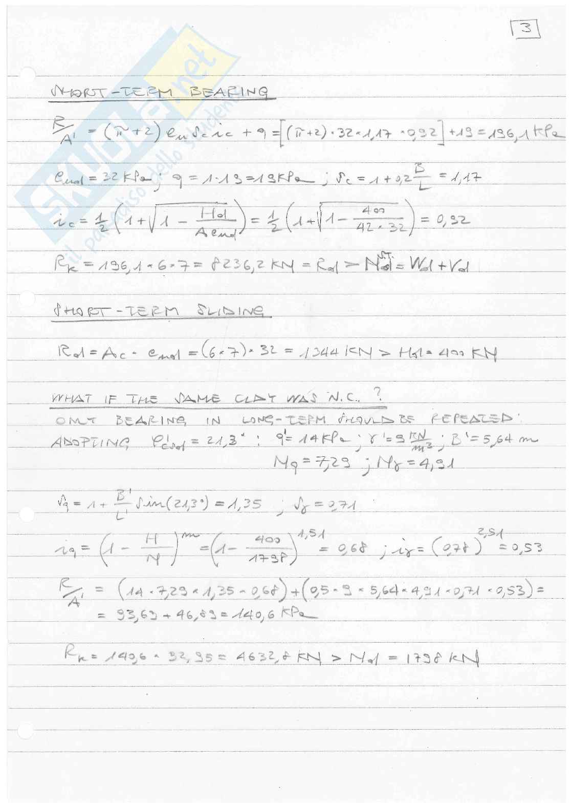 Prova d'esame svolta Progettazione geotecnica e strutturale Pag. 6