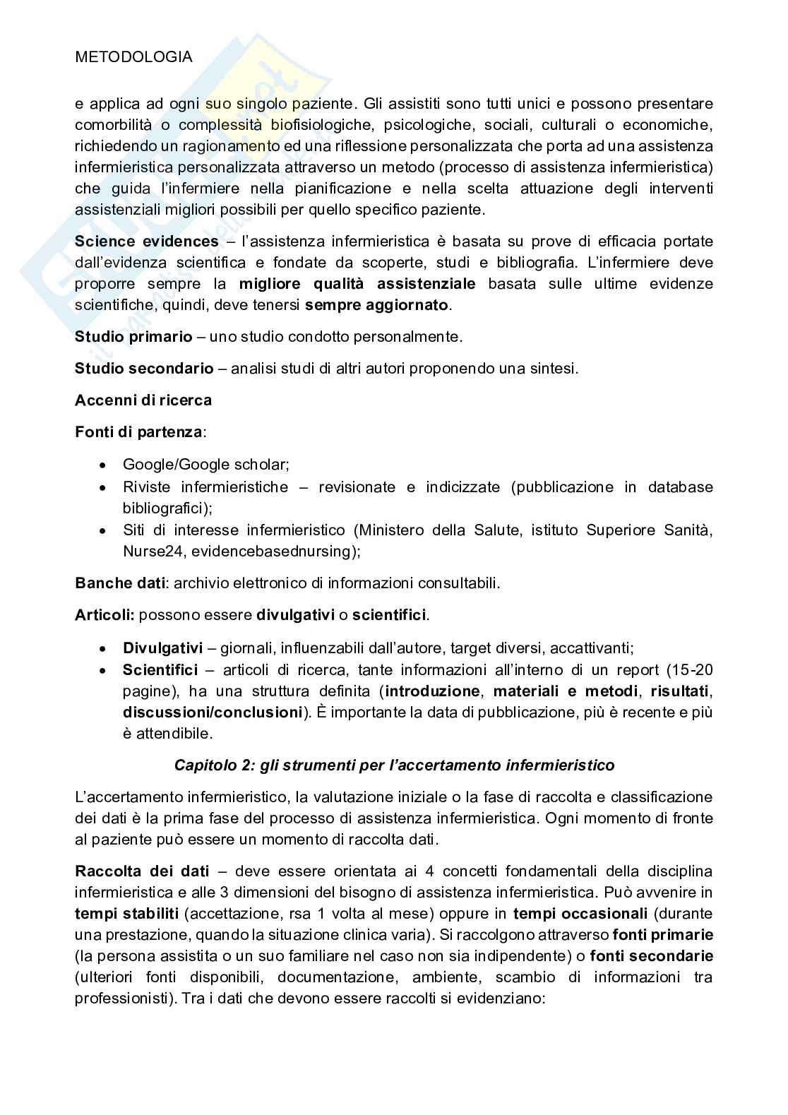Metodologia infermieristica  Pag. 2