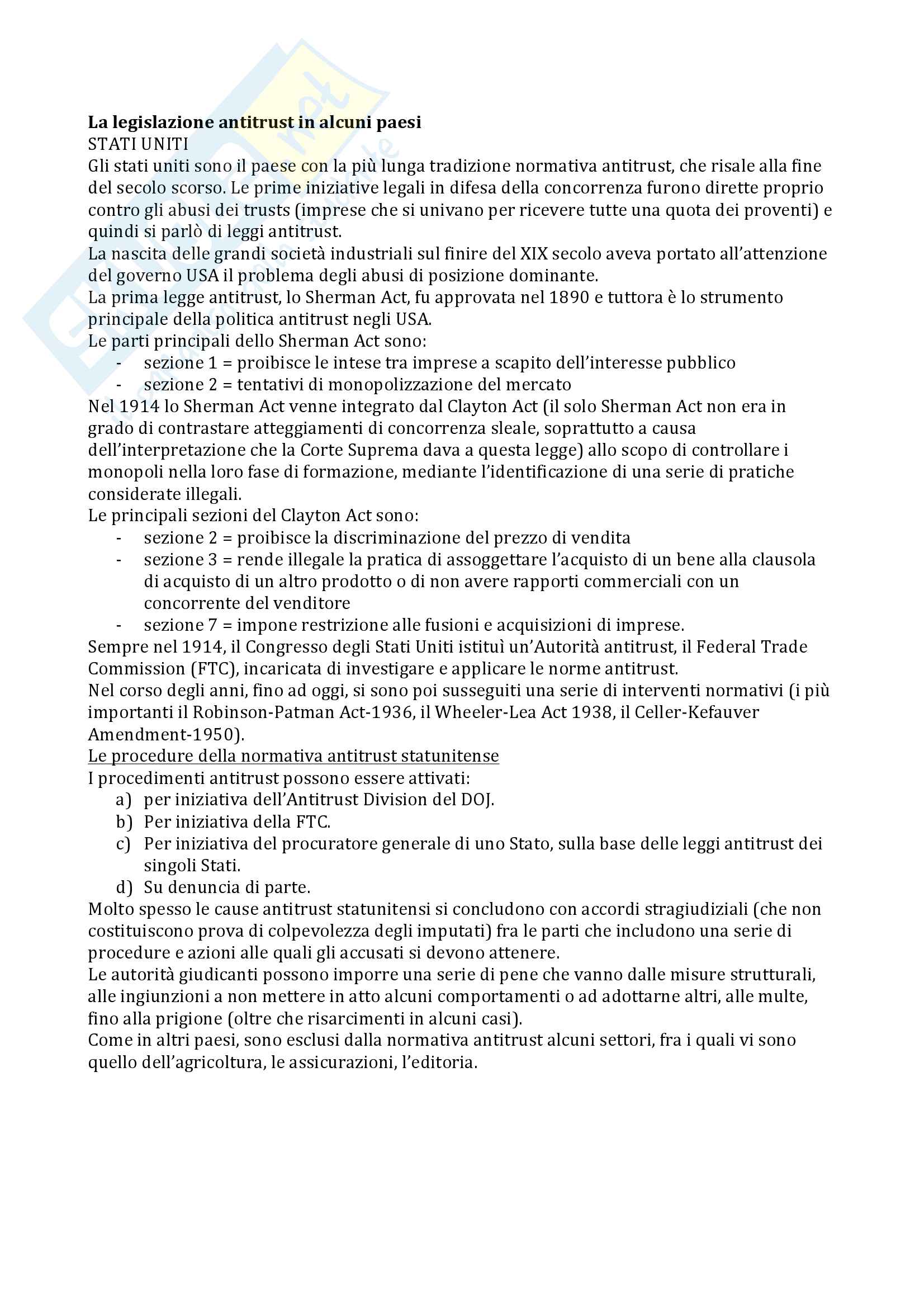 Economia politica e della concorrenza Pag. 6